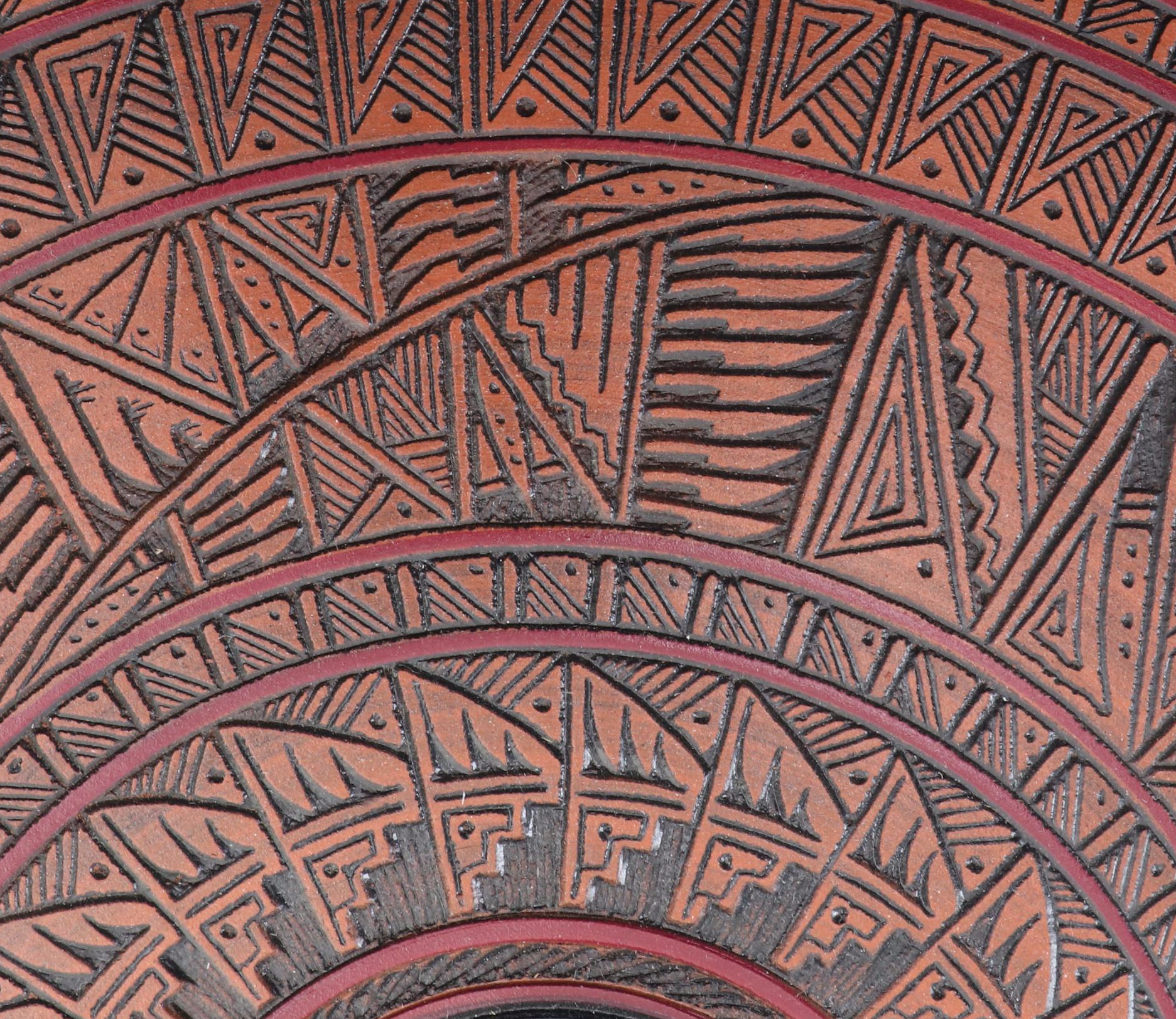 Pueblo Style Sgraffito Earthenware Vessel with Bison Scene