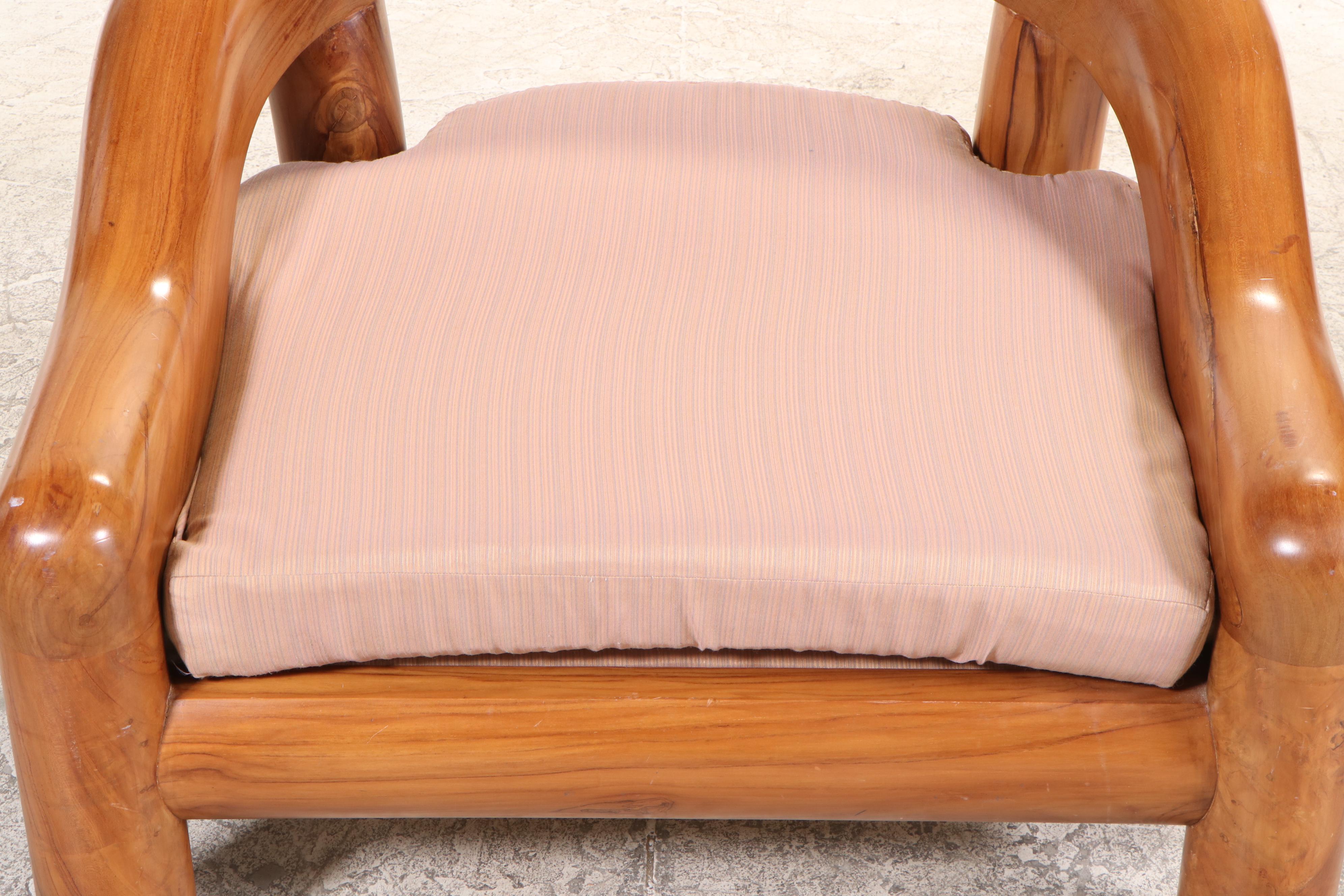 Modern Chinese Style Lounge Chair and Ottoman