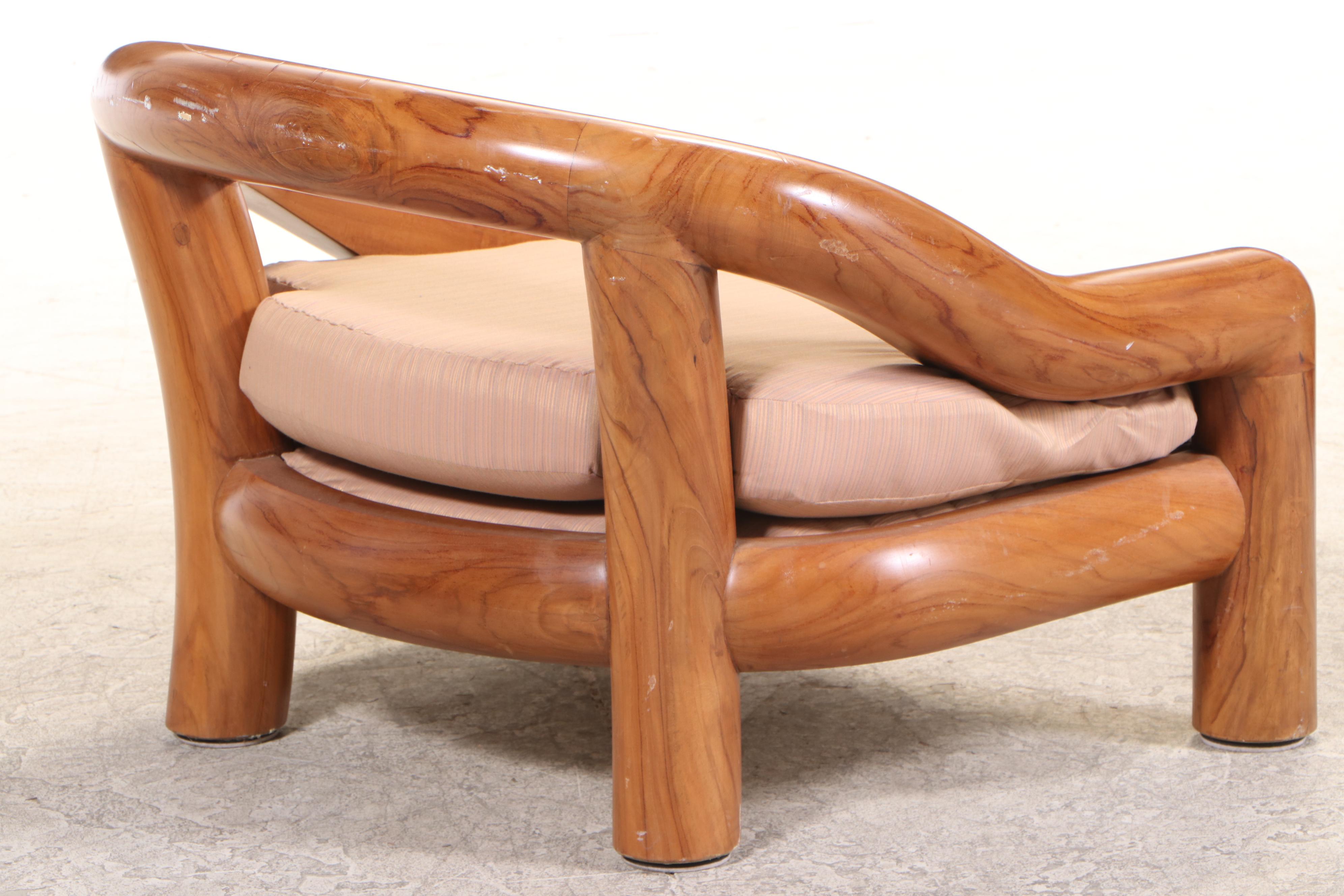 Modern Chinese Style Lounge Chair and Ottoman