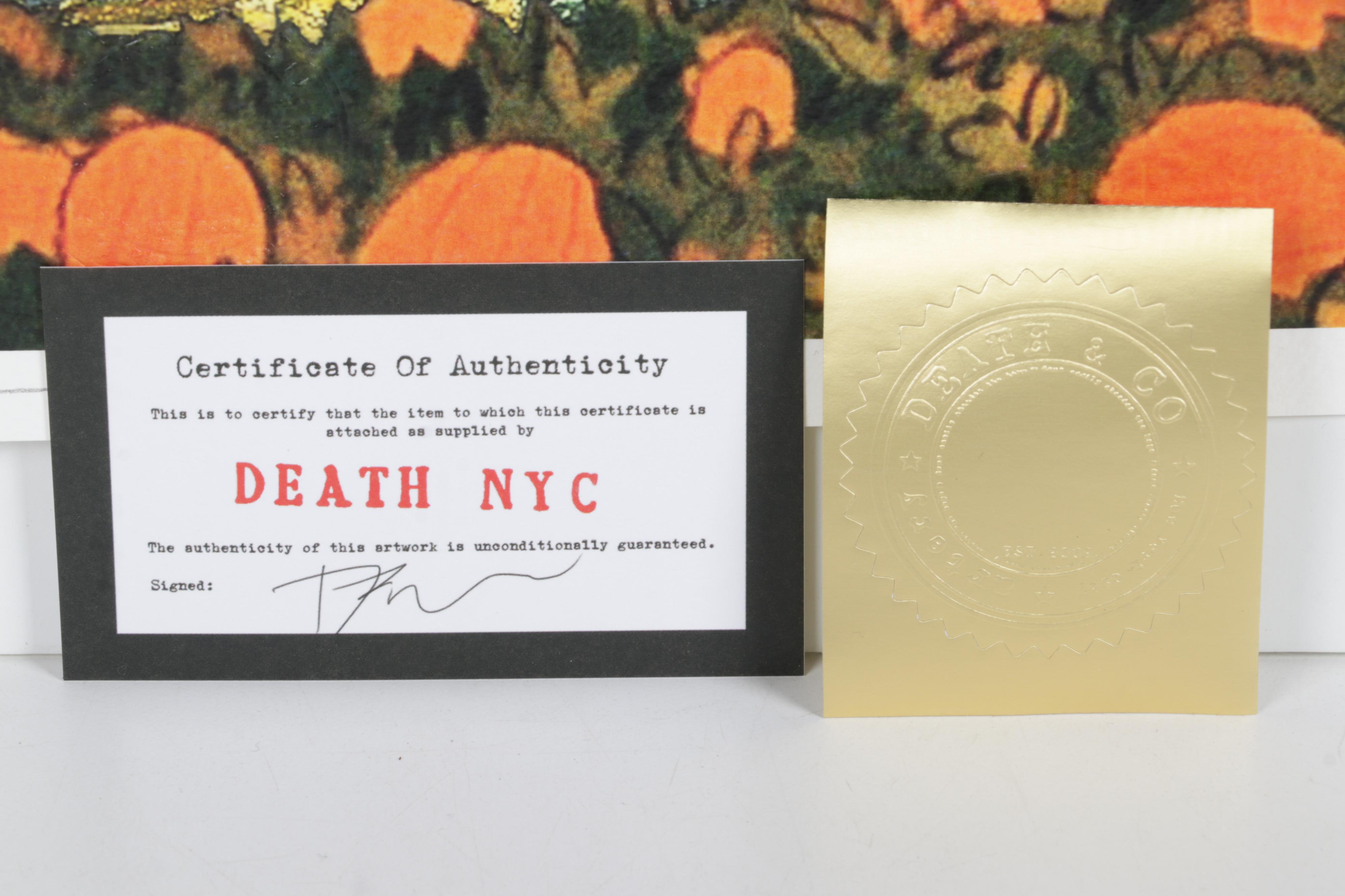 Death NYC Pop Art Graphic Print Homage to Van Gogh and Peanuts, 2022