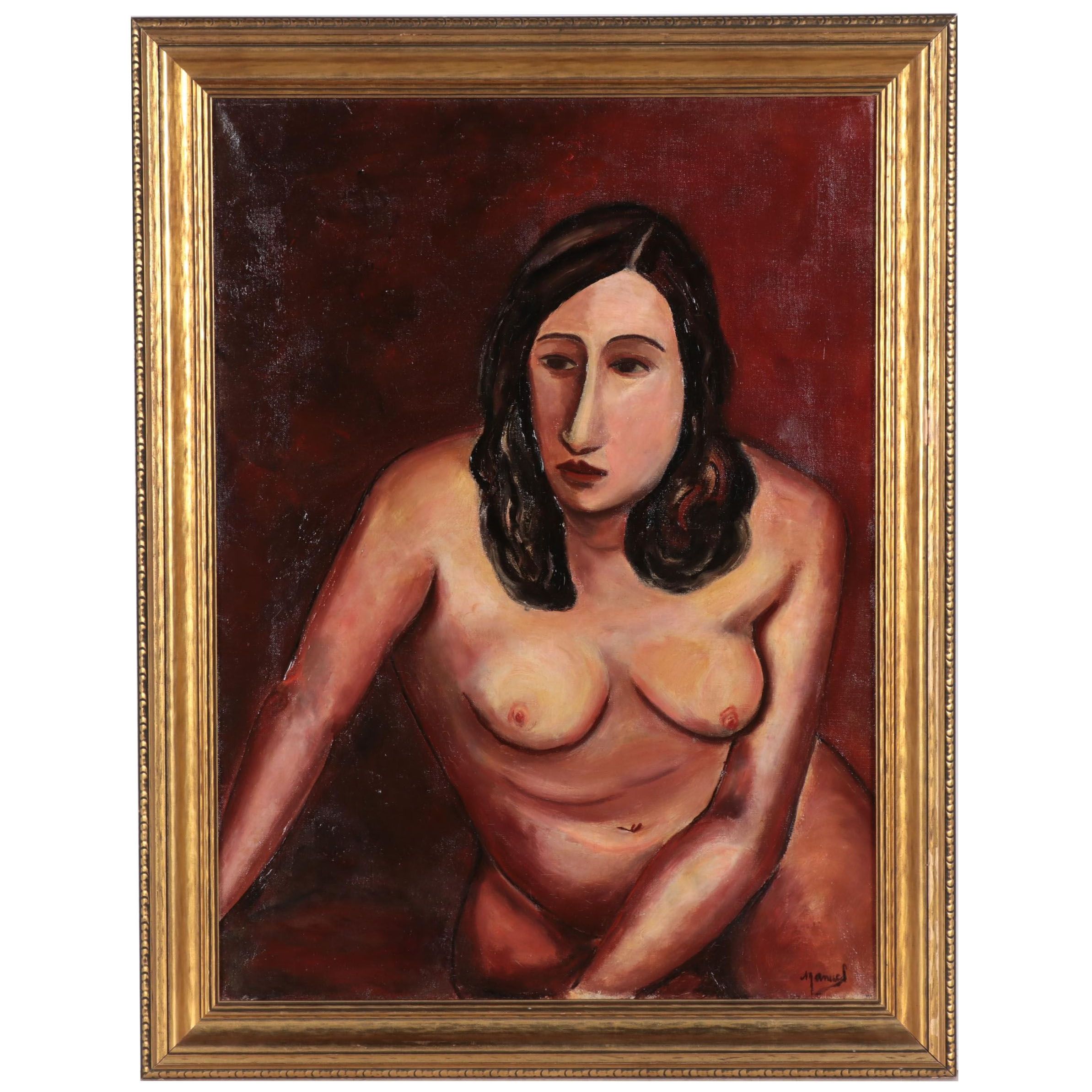 Boccini Manuel Nude Portrait Oil Painting "Peggy"