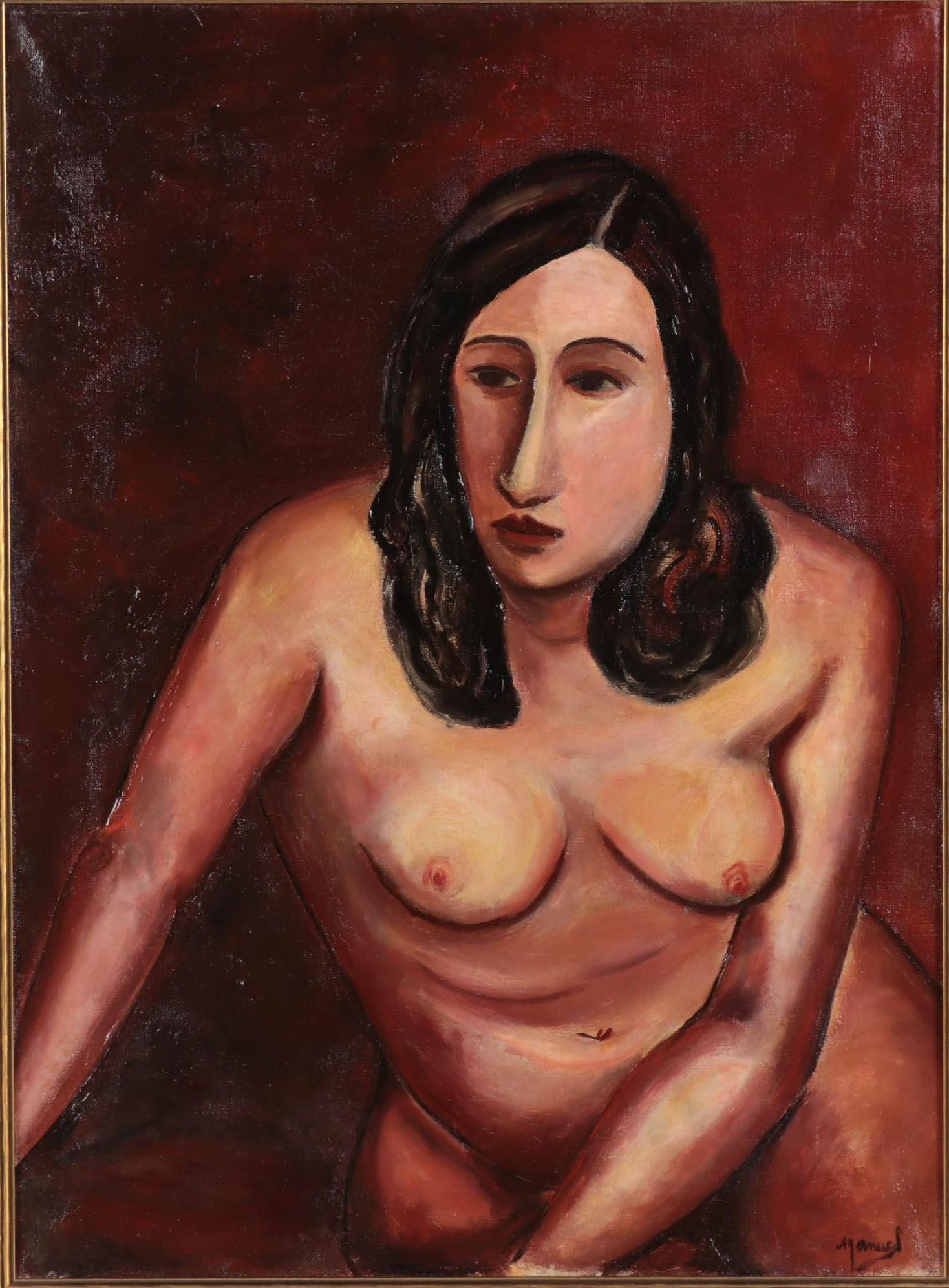 Boccini Manuel Nude Portrait Oil Painting "Peggy"