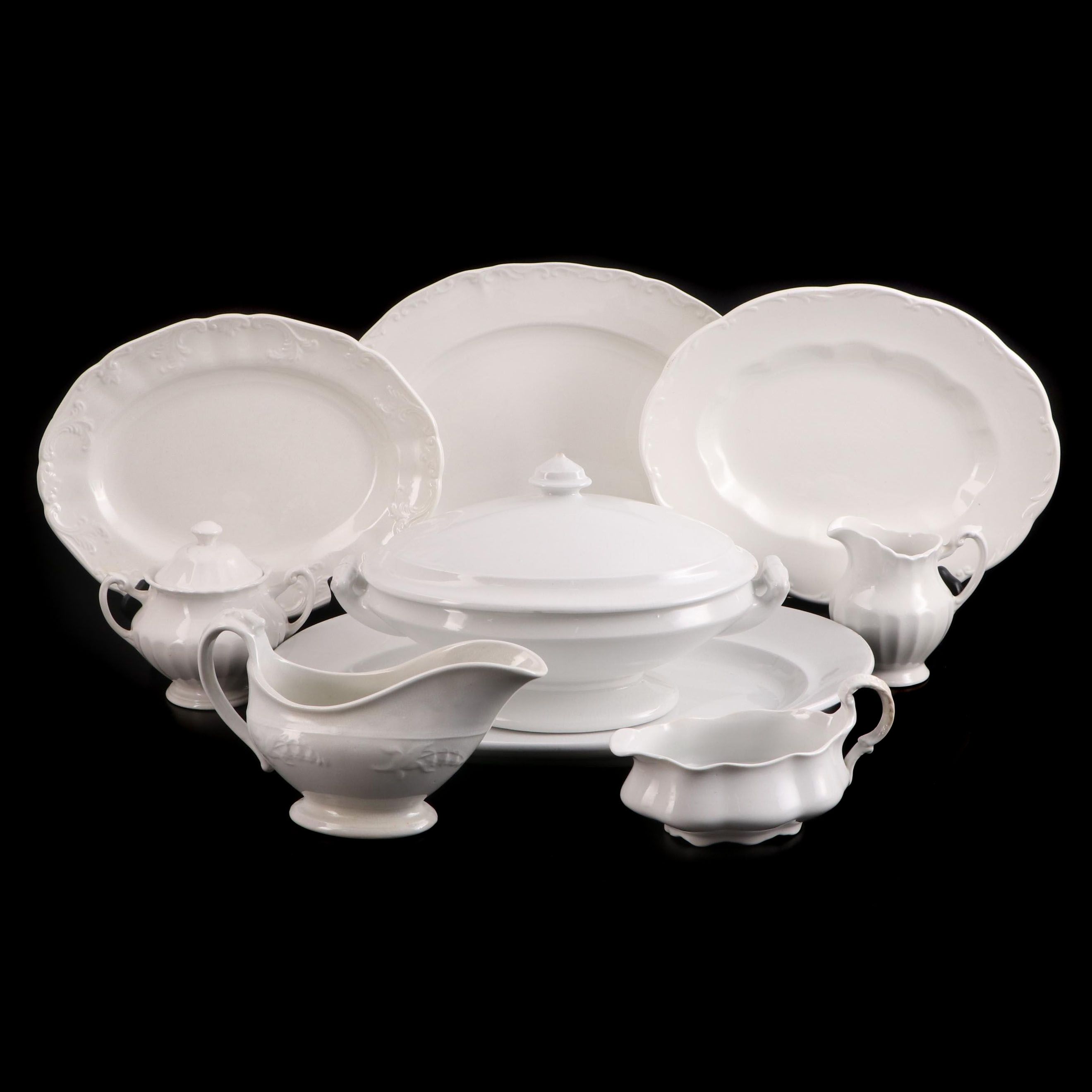J & G Meakin "Classic White"  and Other English Ironstone Tableware