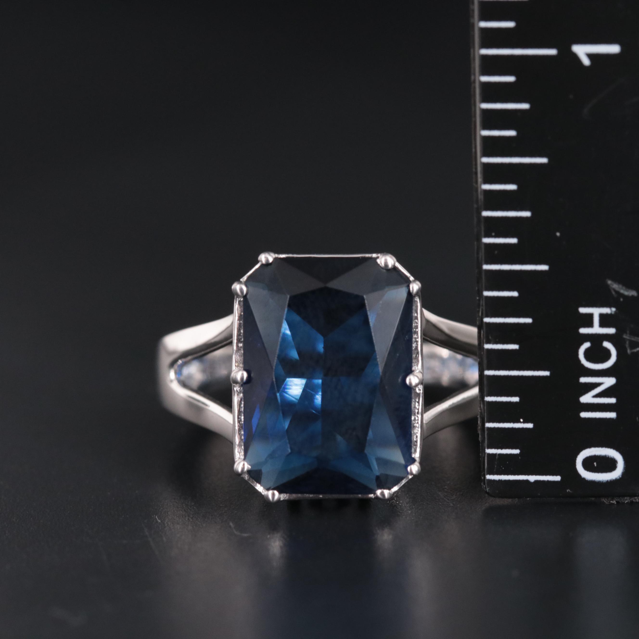 Sterling Silver Sapphire Ring