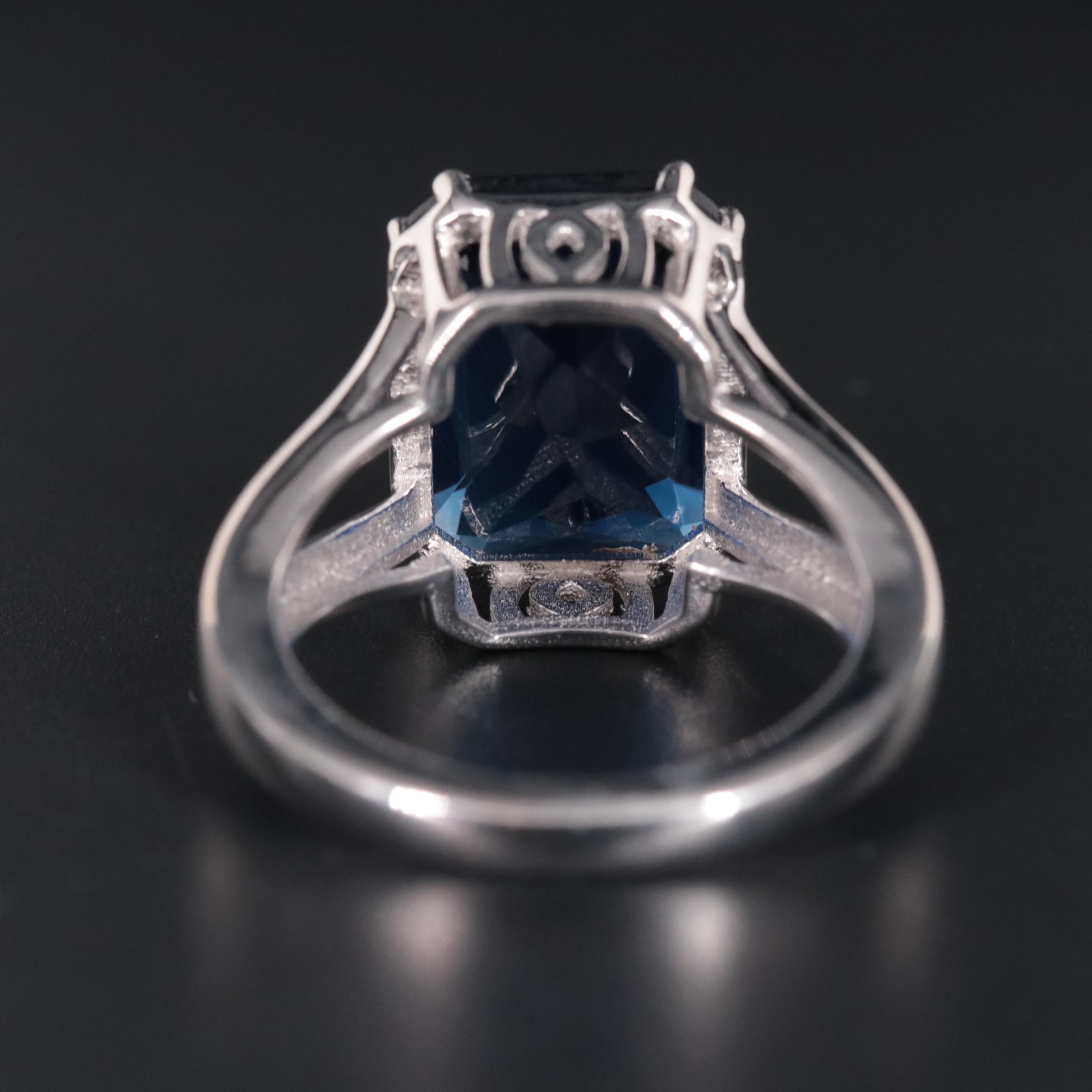Sterling Silver Sapphire Ring