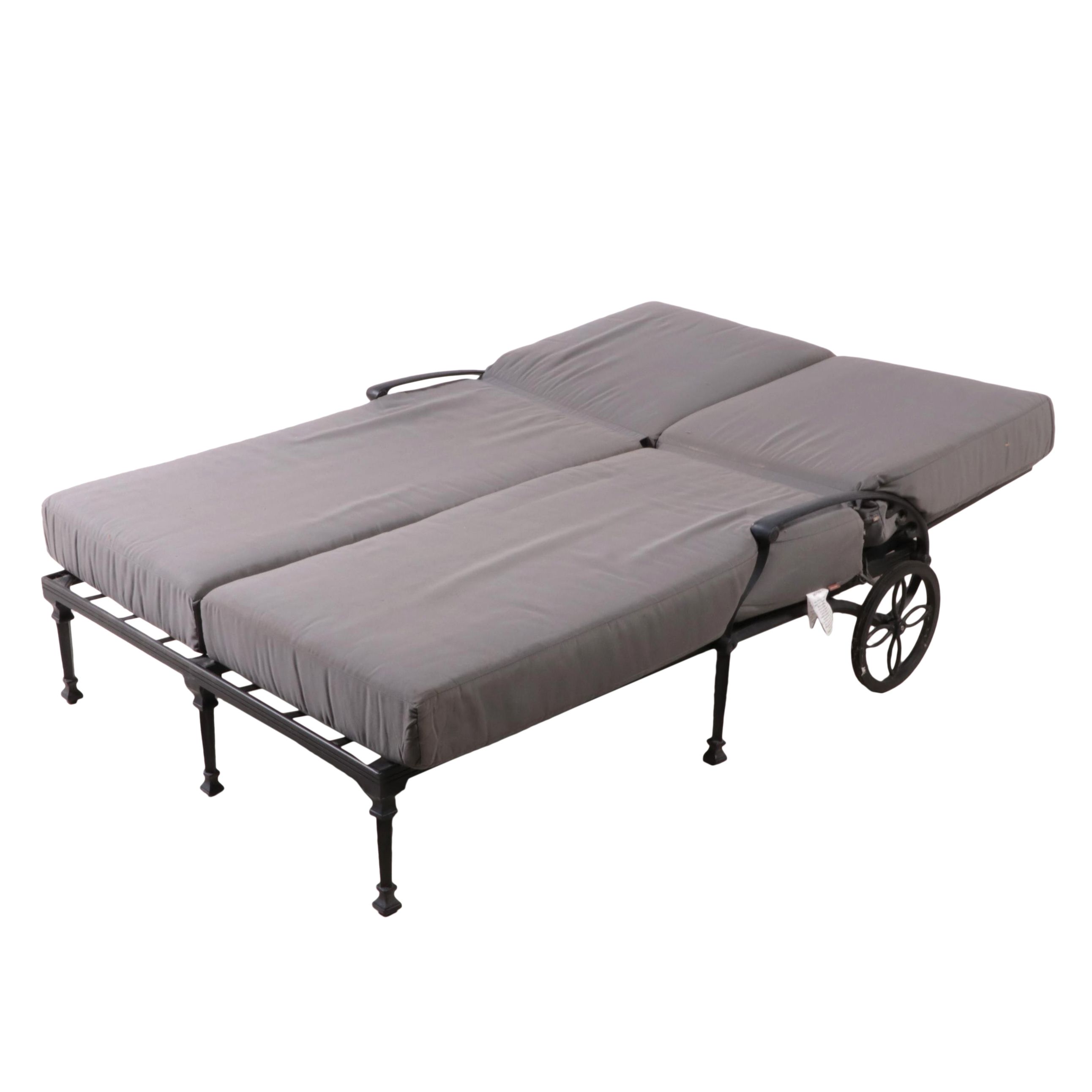 Ballard Designs "Amalfi" Double Chaise Patio Lounger with Cushions