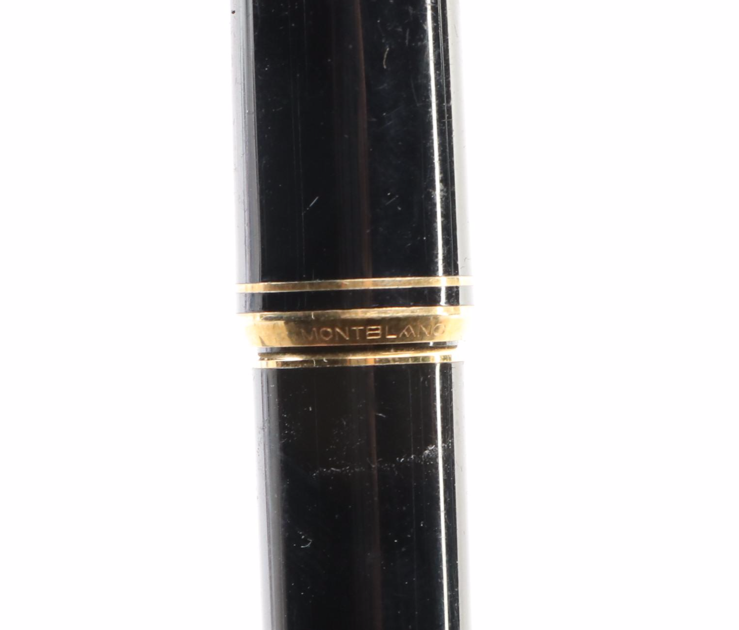 Montblanc Black Resin Fountain Pen and Ballpoint Pen