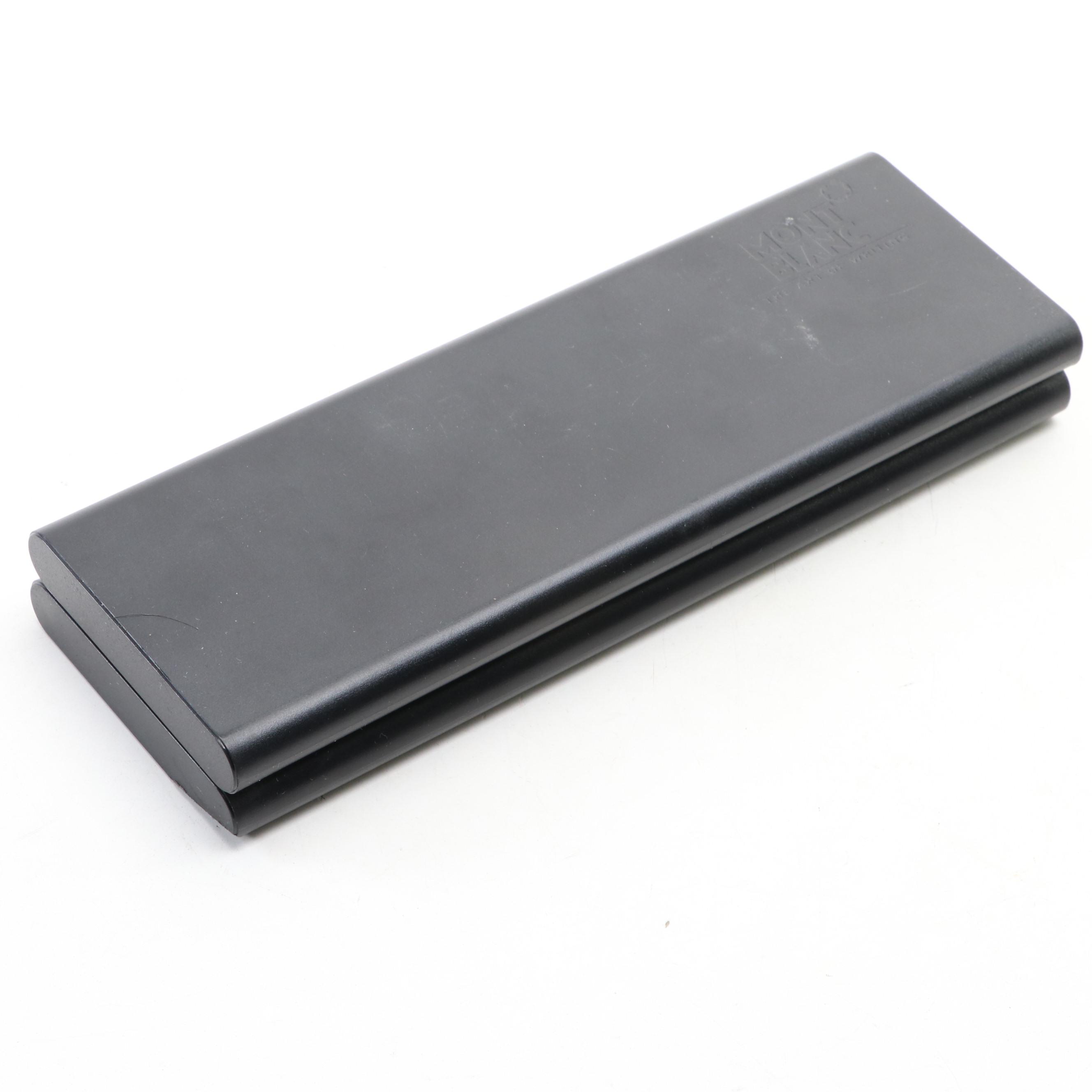 Montblanc Black Resin Fountain Pen and Ballpoint Pen