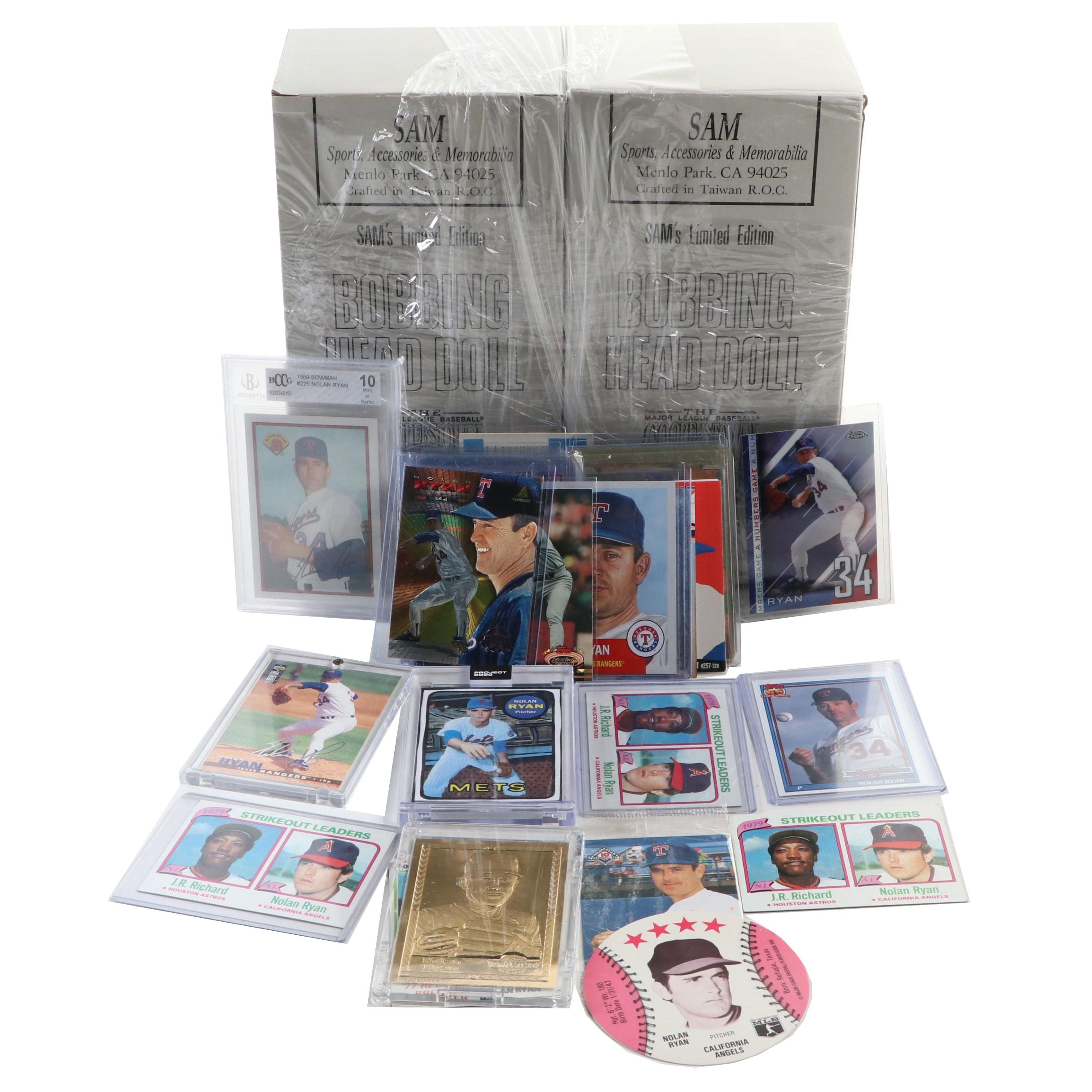 Bowman, Other Nolan Ryan Baseball Cards With Graded, Inserts, S.A.M Bobbleheads