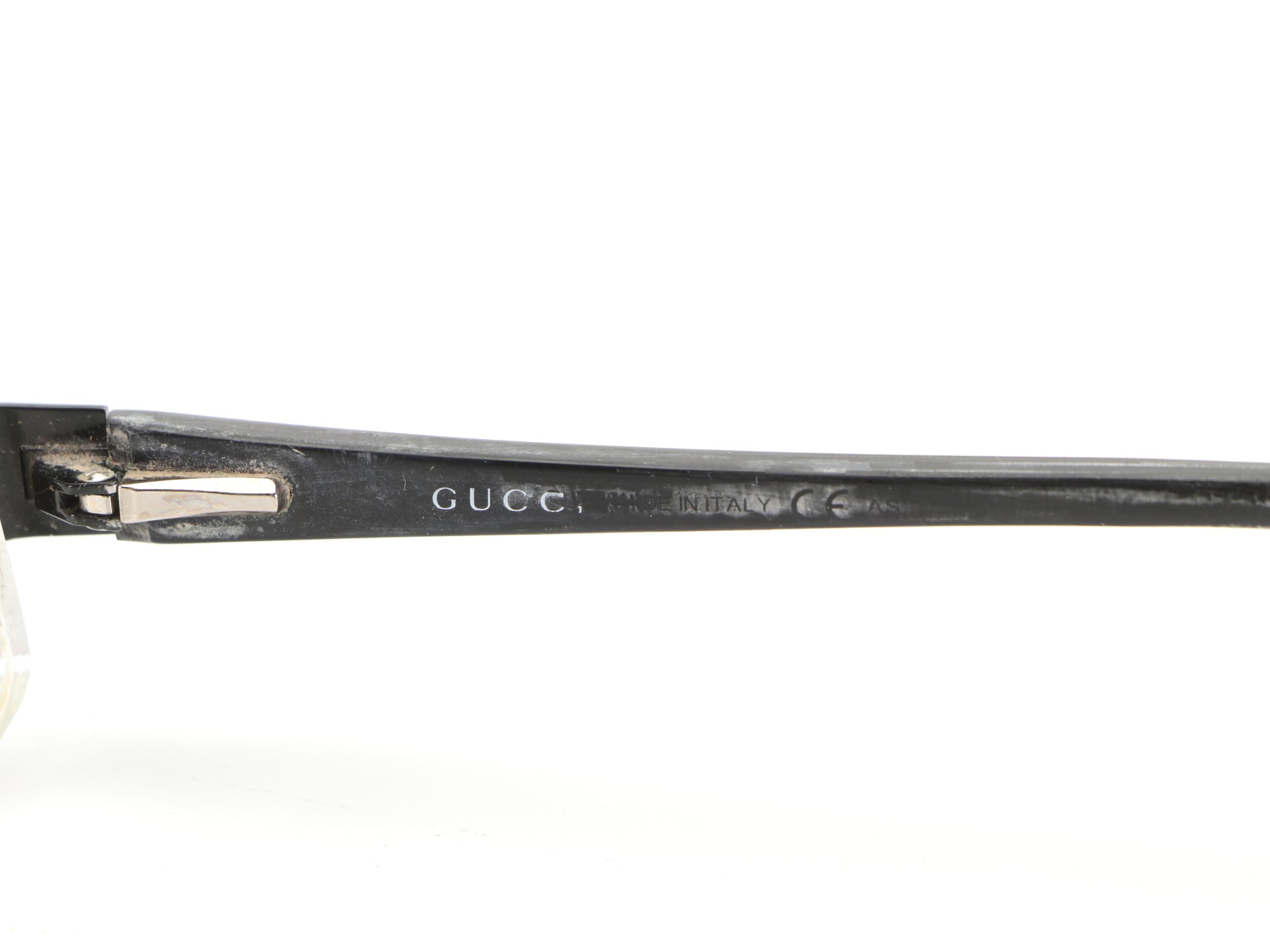Gucci Browline/Semi-Rimless Eyeglasses