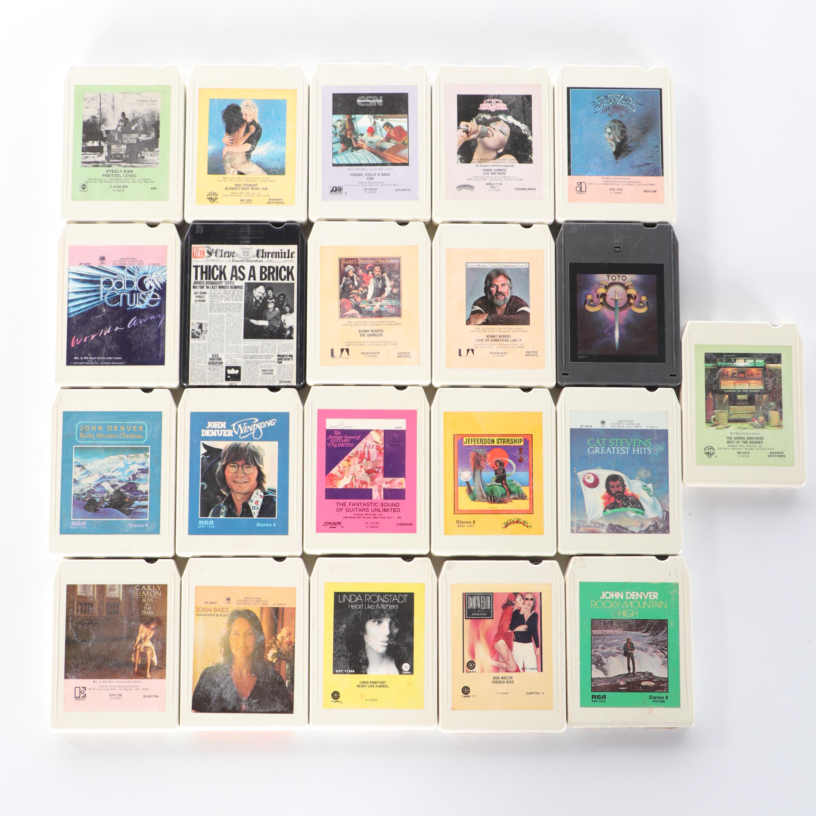 Westbury Stereo Receiver and Eight Track Player, DeJay Turntable and Tapes