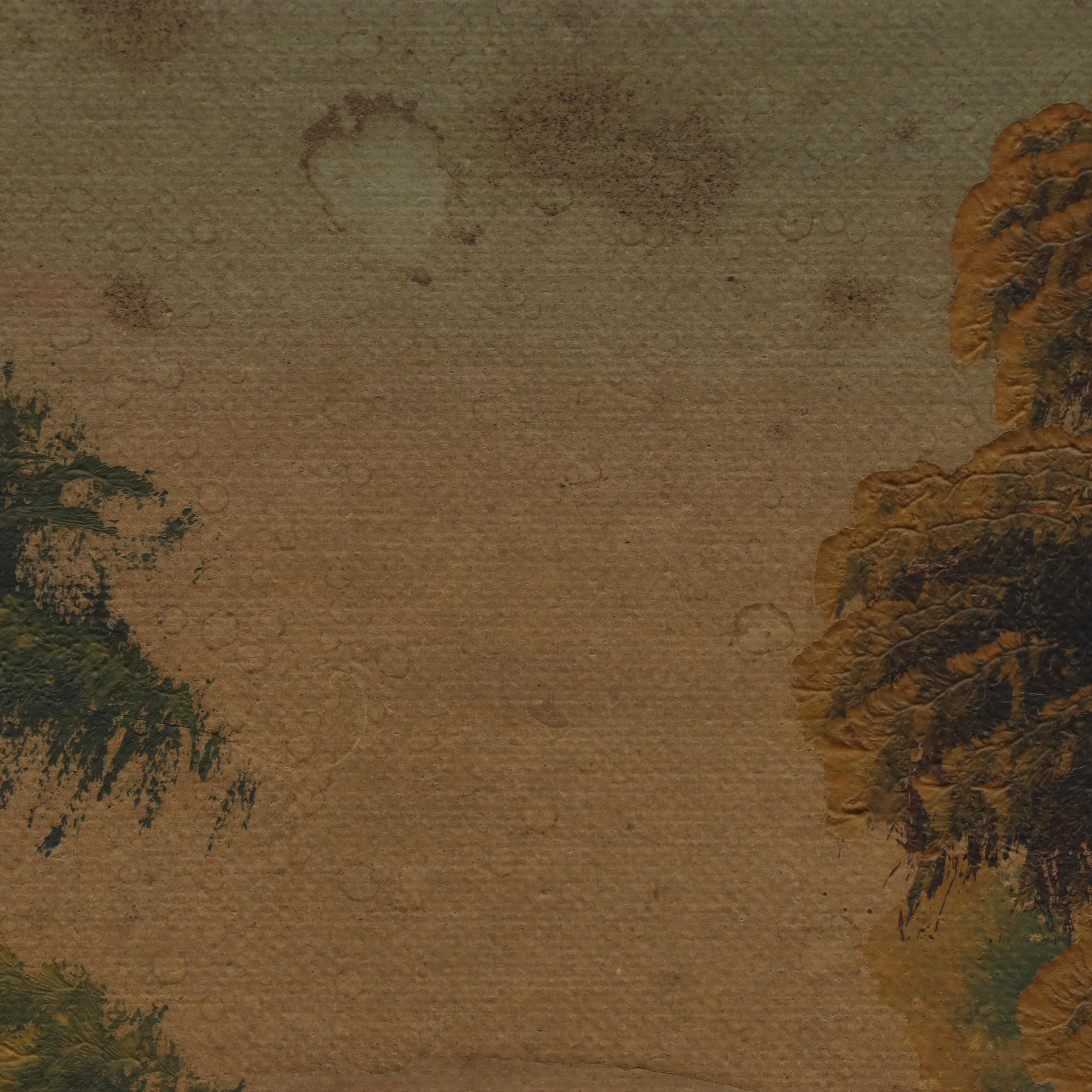 Landscape Oil Painting of Lake, Early 20th Century