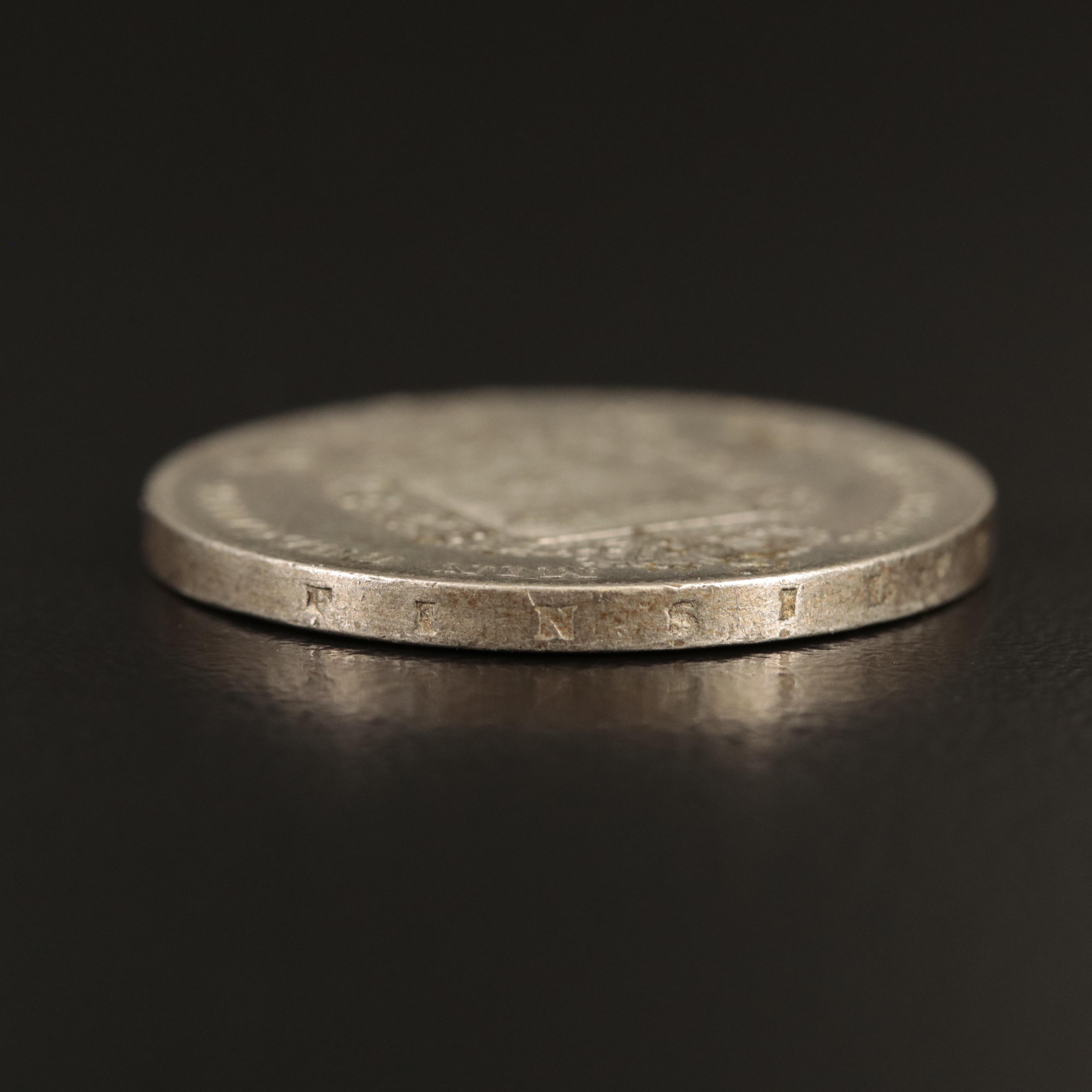 1834 Swedish 1/4 Riksdaler Silver Coin