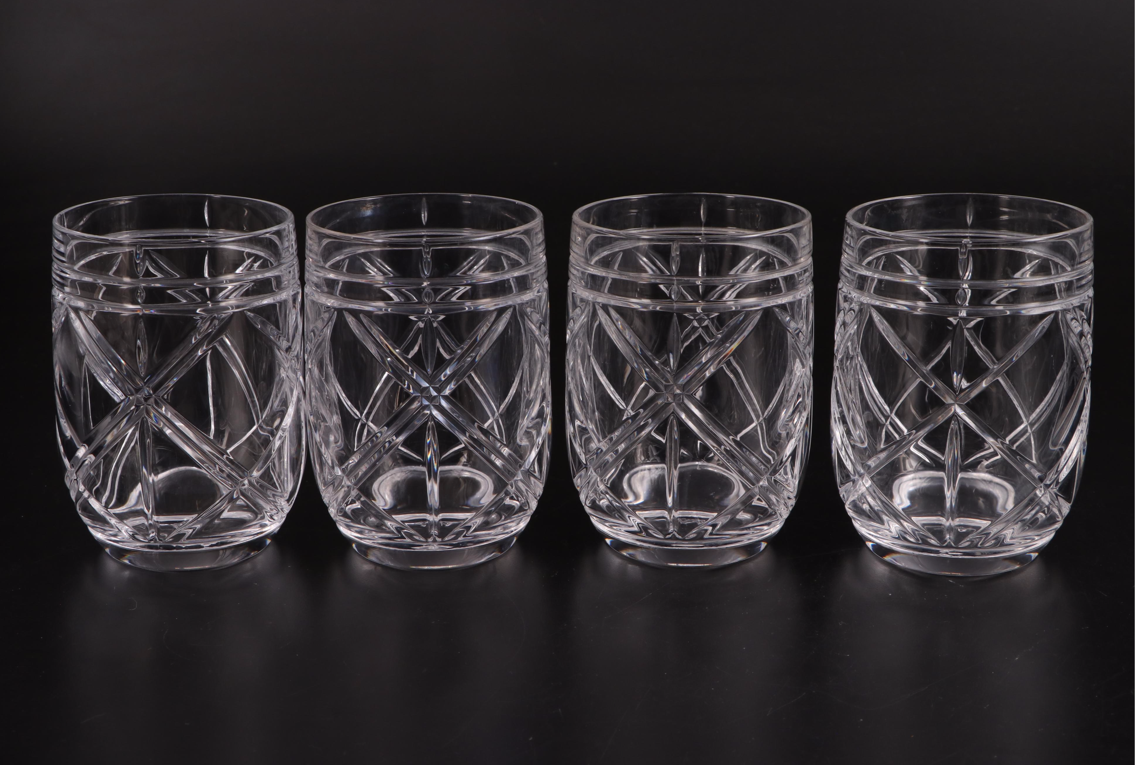 Ralph Lauren "Brogan Classic" Stemless Crystal Wine Glasses