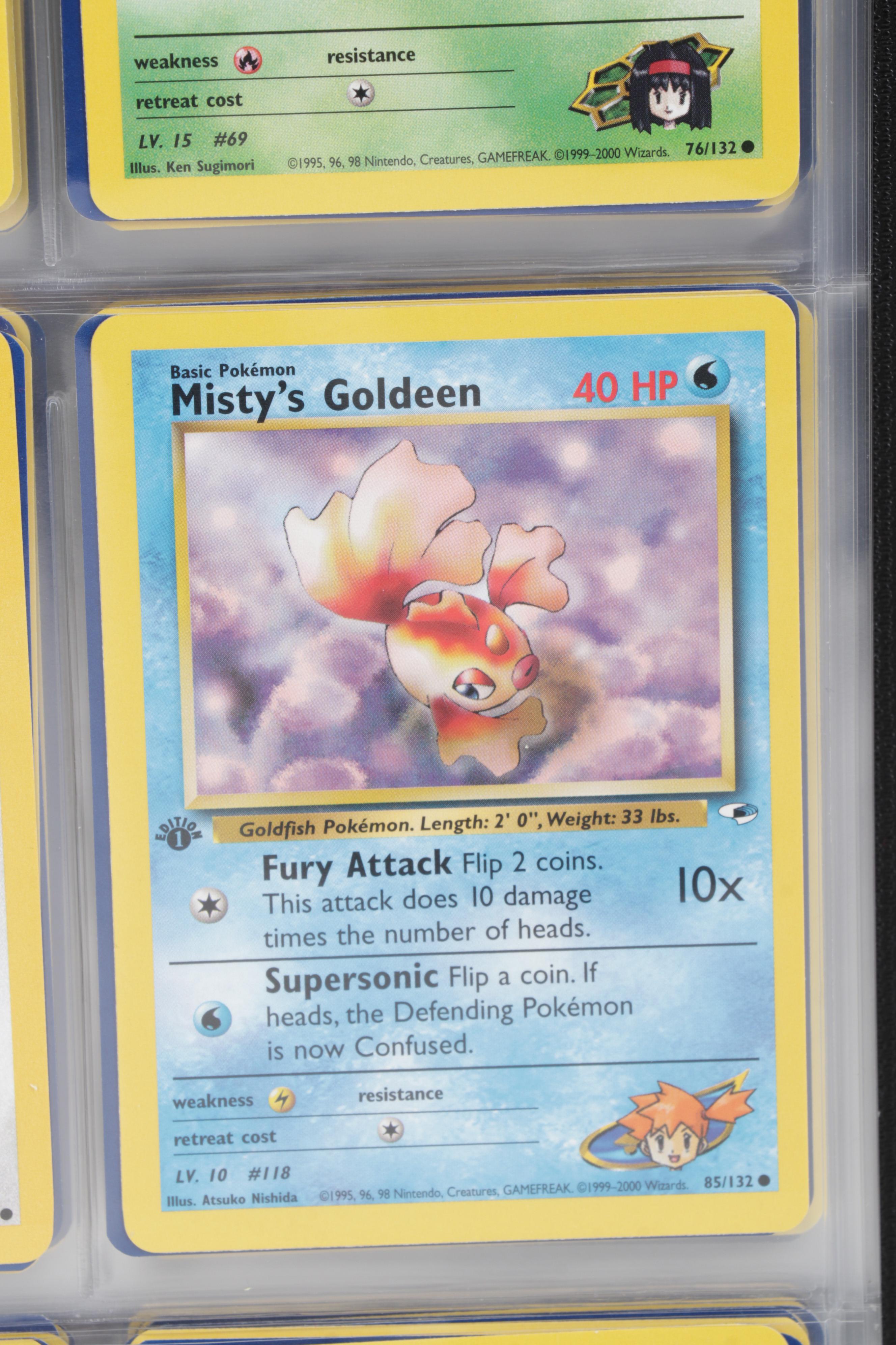 Pokémon Cards Featuring First Edition "Charmander", "Psyduck", and More
