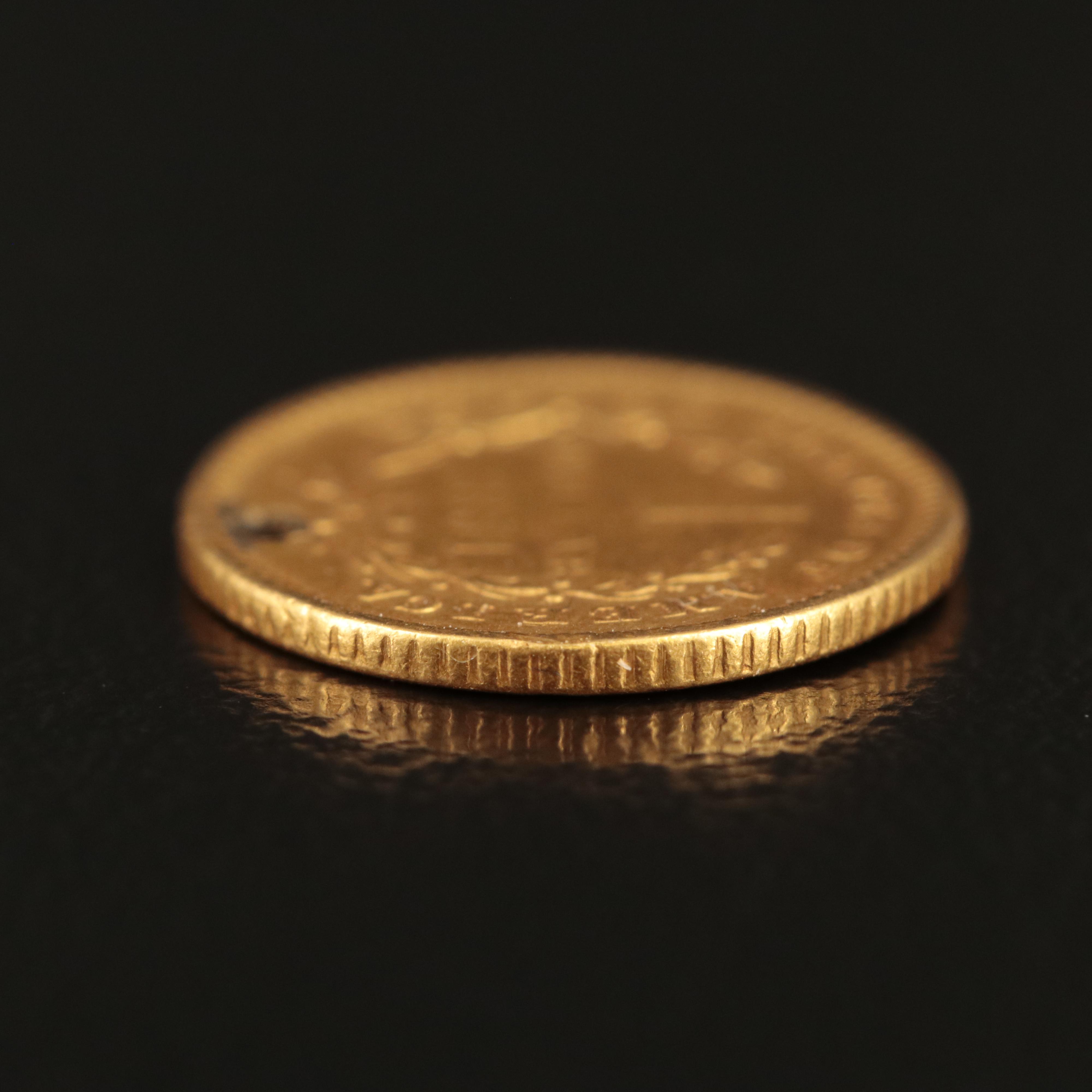 1851 Liberty Head $1 Gold Coin