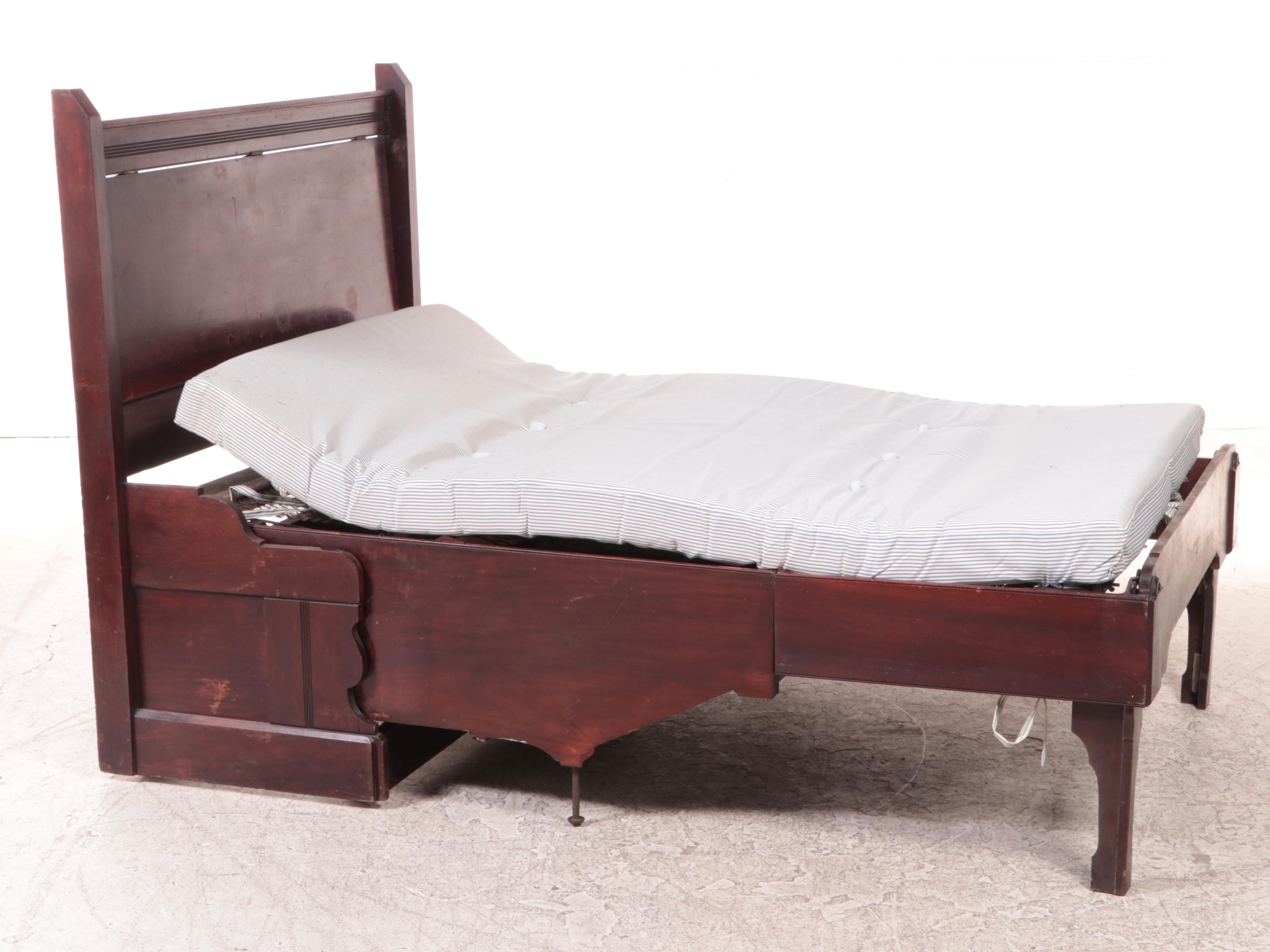 A.H. Andrews Victorian Eastlake Birch "Murphy" Bed in 3/4 Size