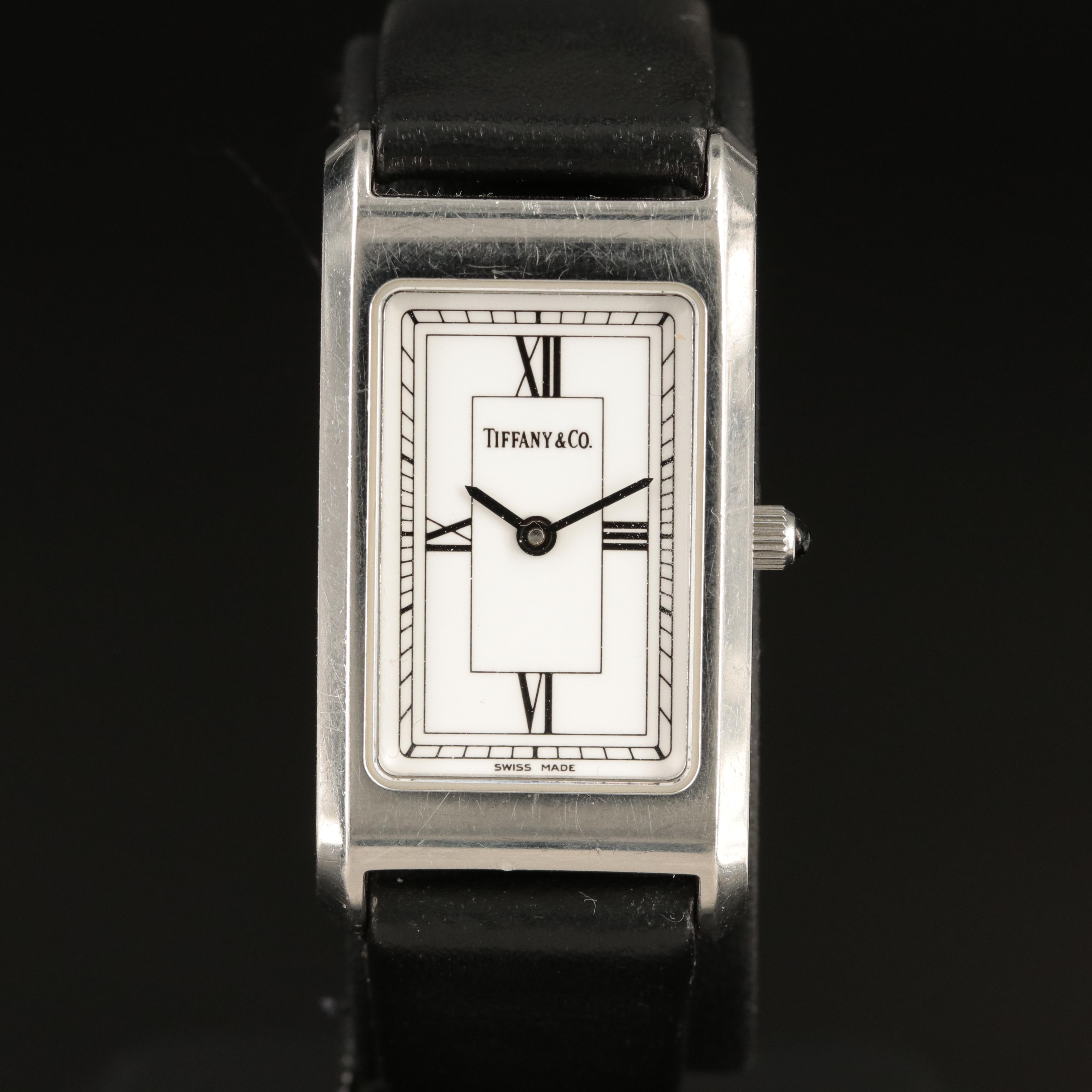 Tiffany & Co. Tank-Style Stainless Steel Watch