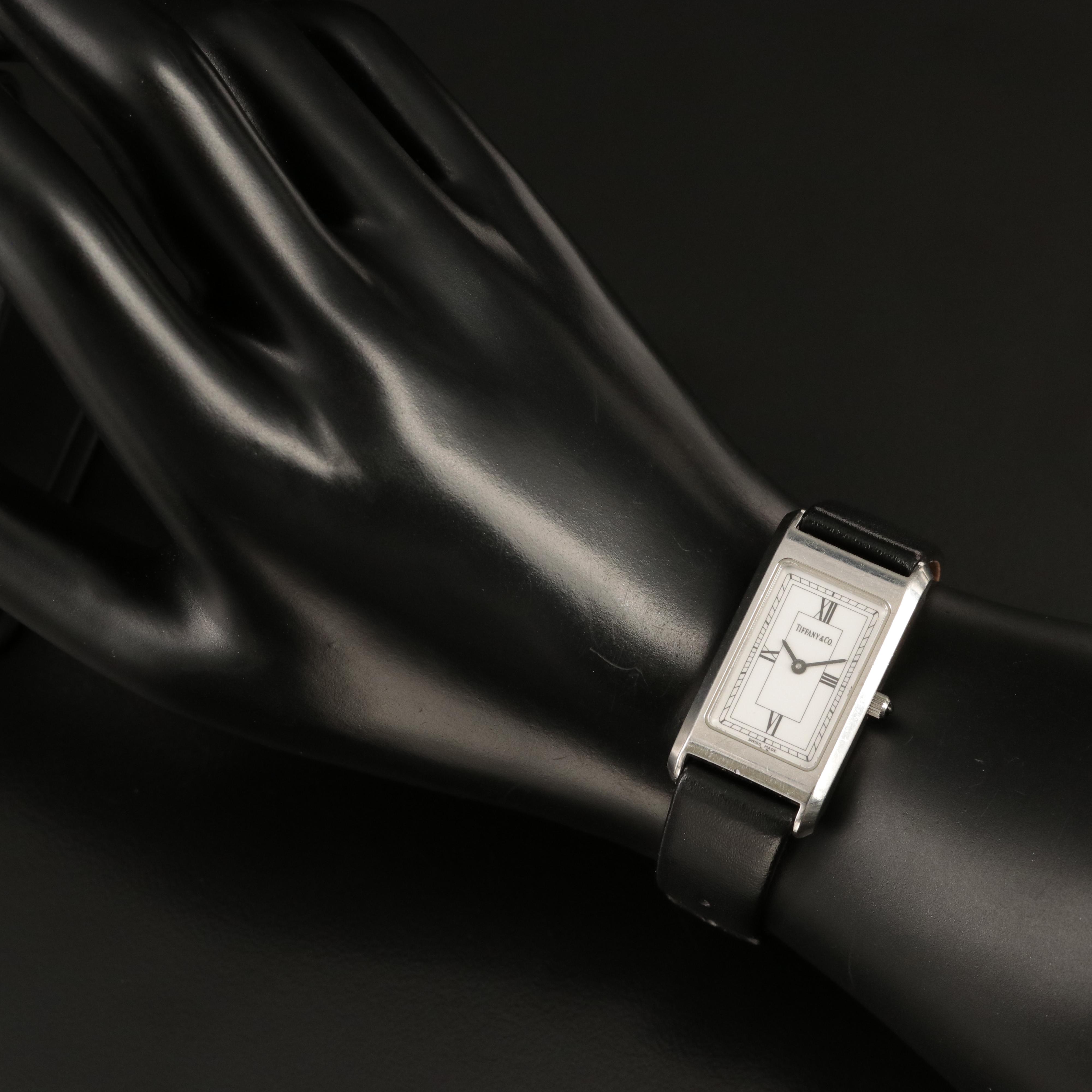 Tiffany & Co. Tank-Style Stainless Steel Watch