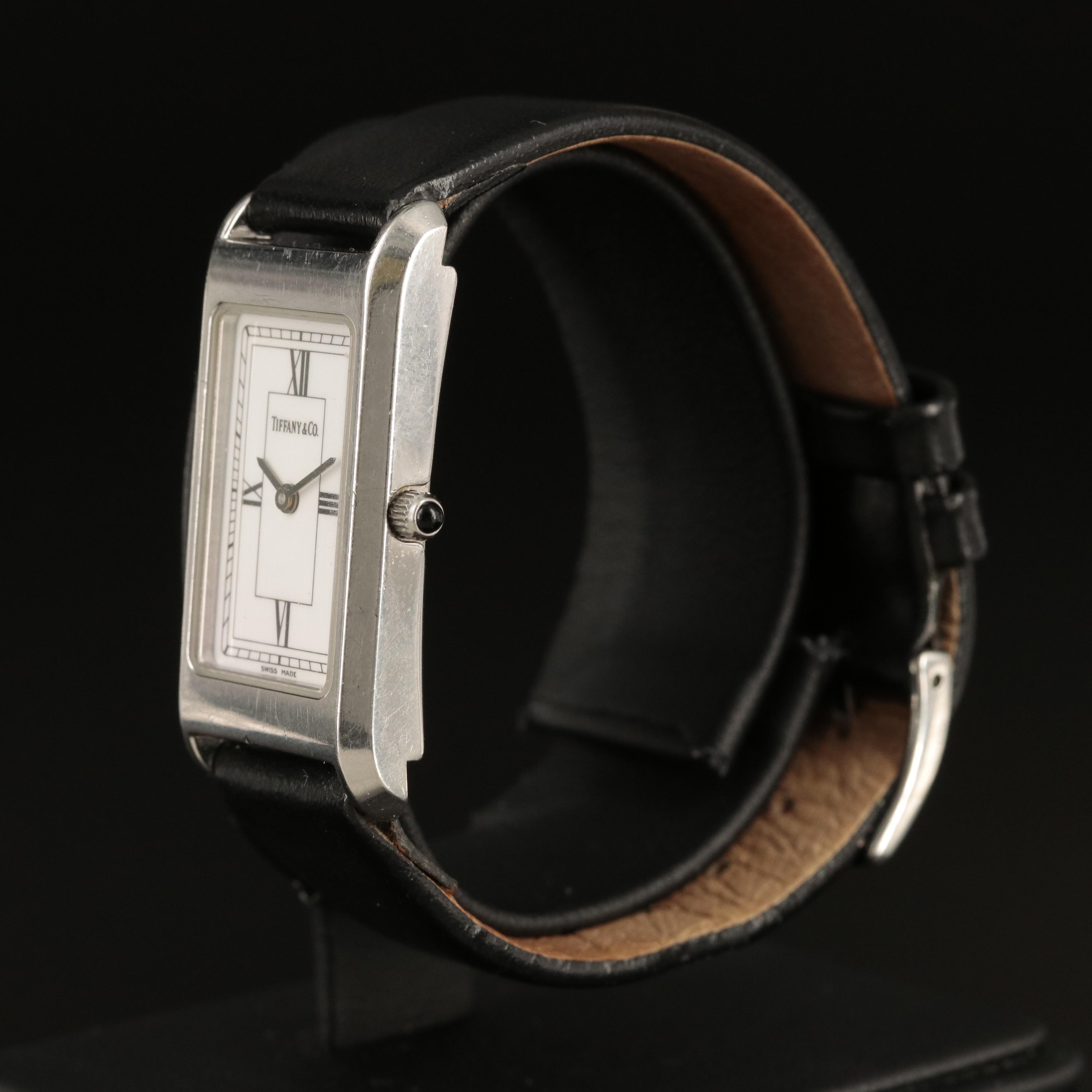 Tiffany & Co. Tank-Style Stainless Steel Watch