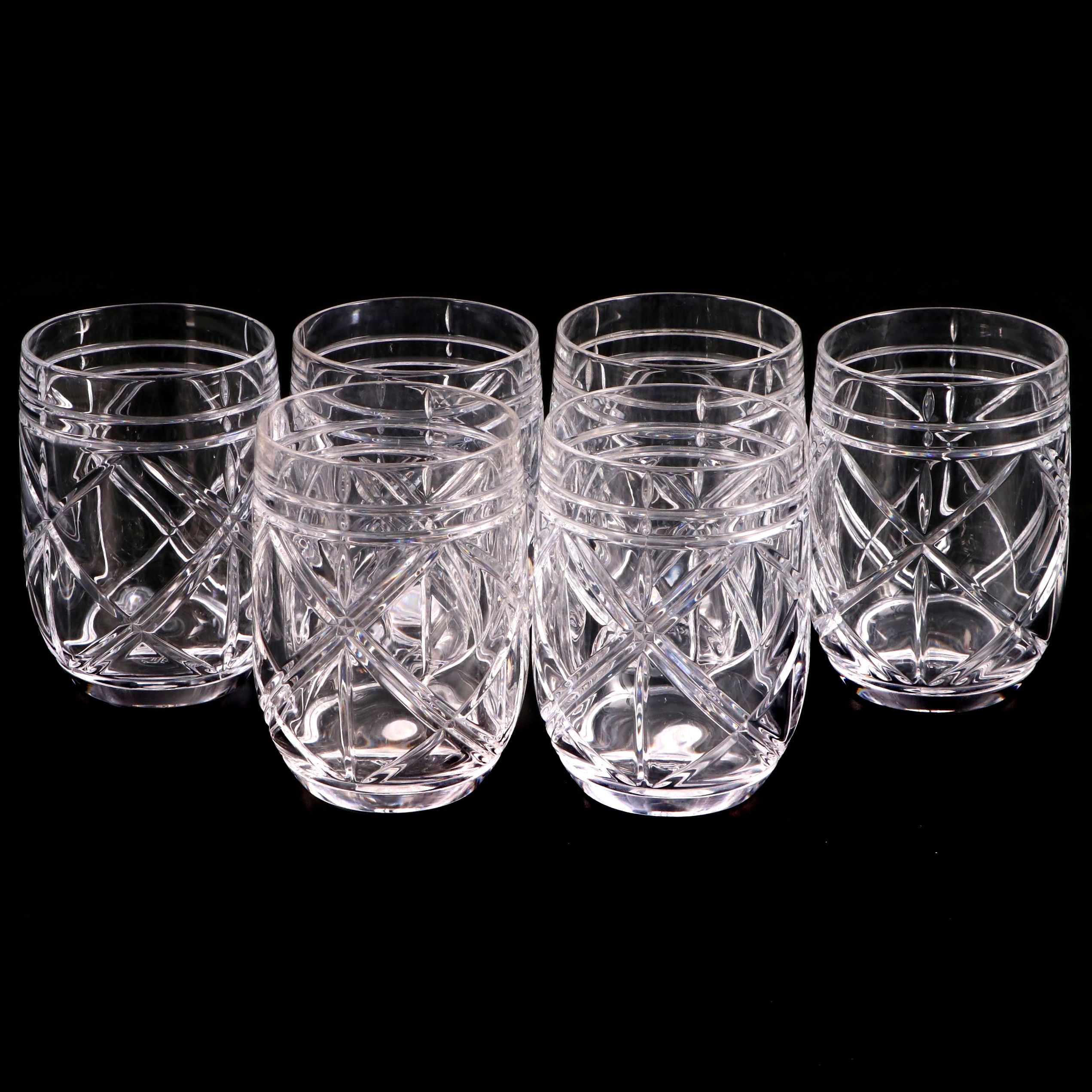 Ralph Lauren "Brogan Classic" Stemless Crystal Wine Glasses