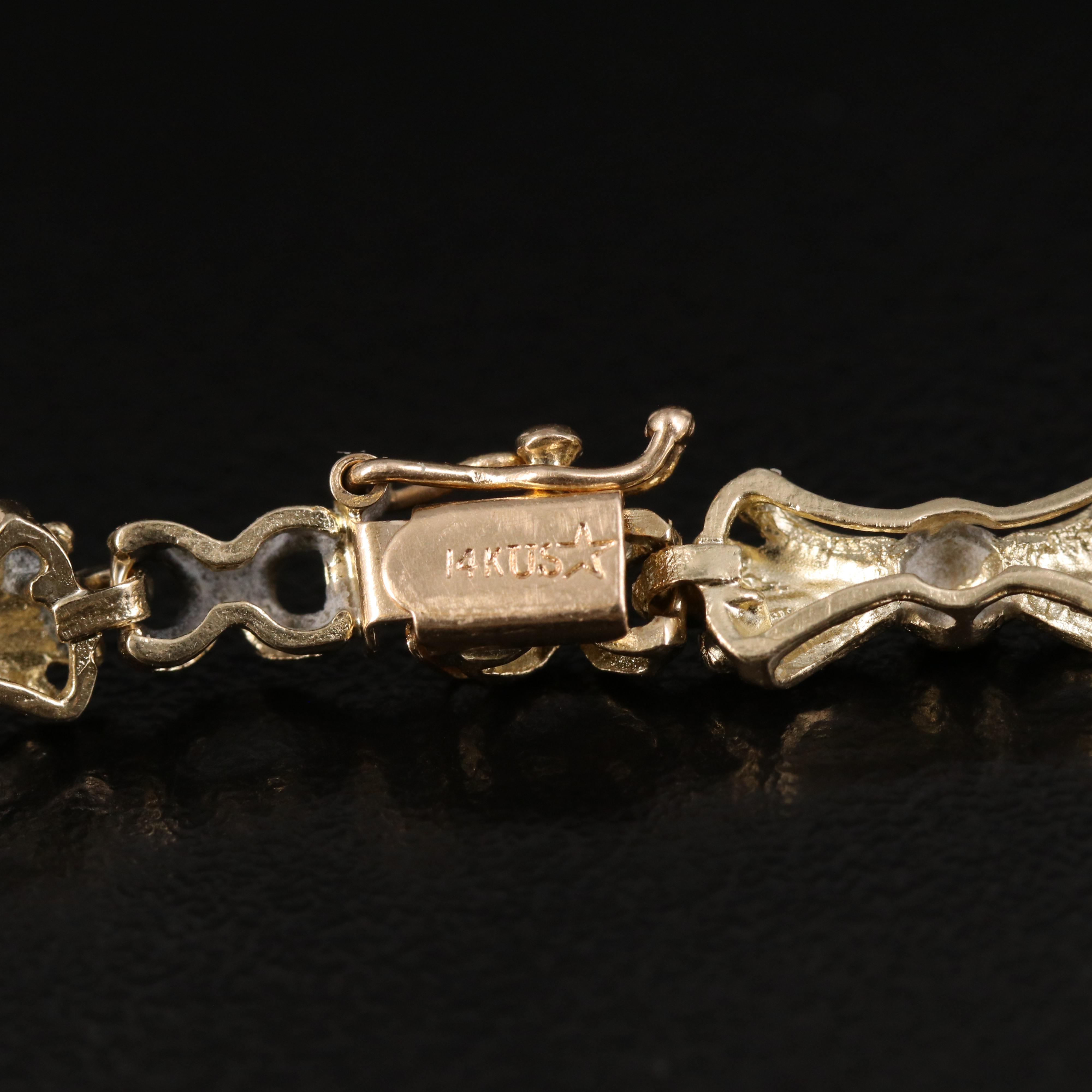 14K Bow Link Bracelet
