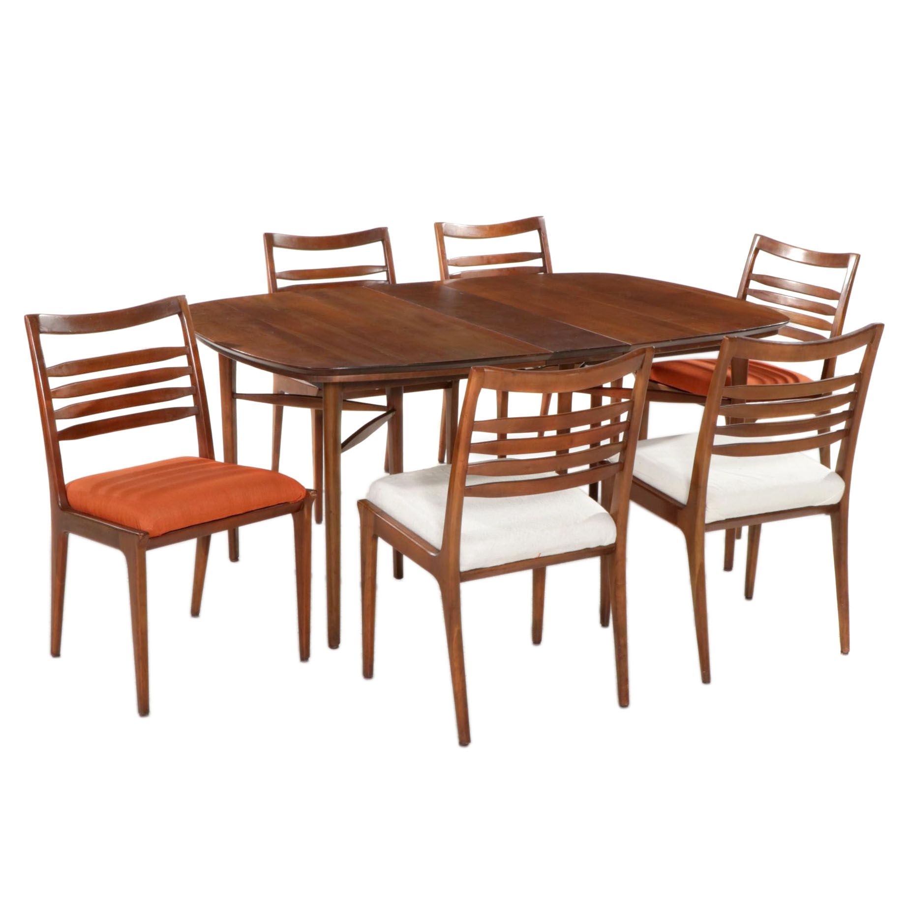 Statton Mid Century Modern Cherry Seven-Piece Dining Set