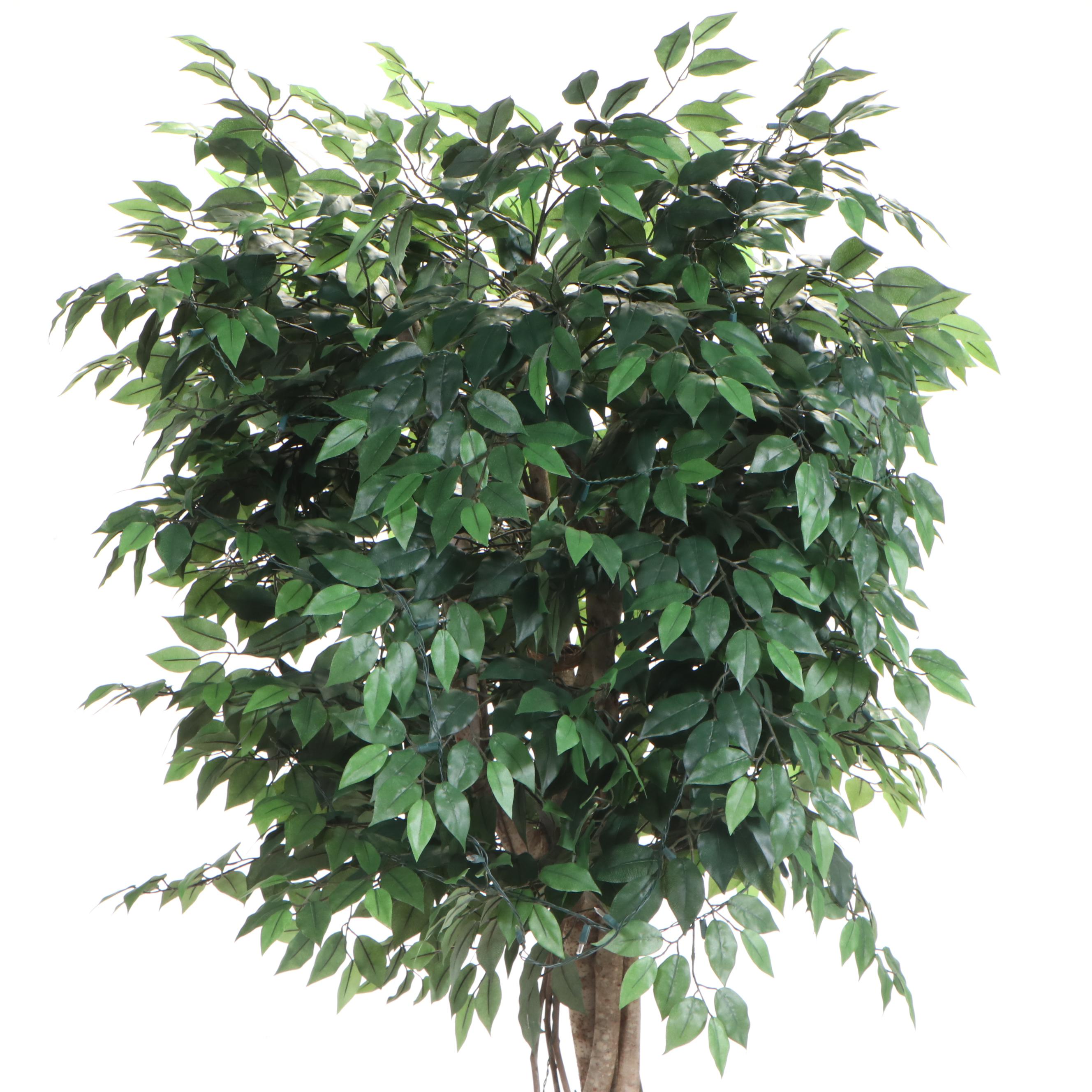 Artificial 7' Pre-Lit Ficus Tree
