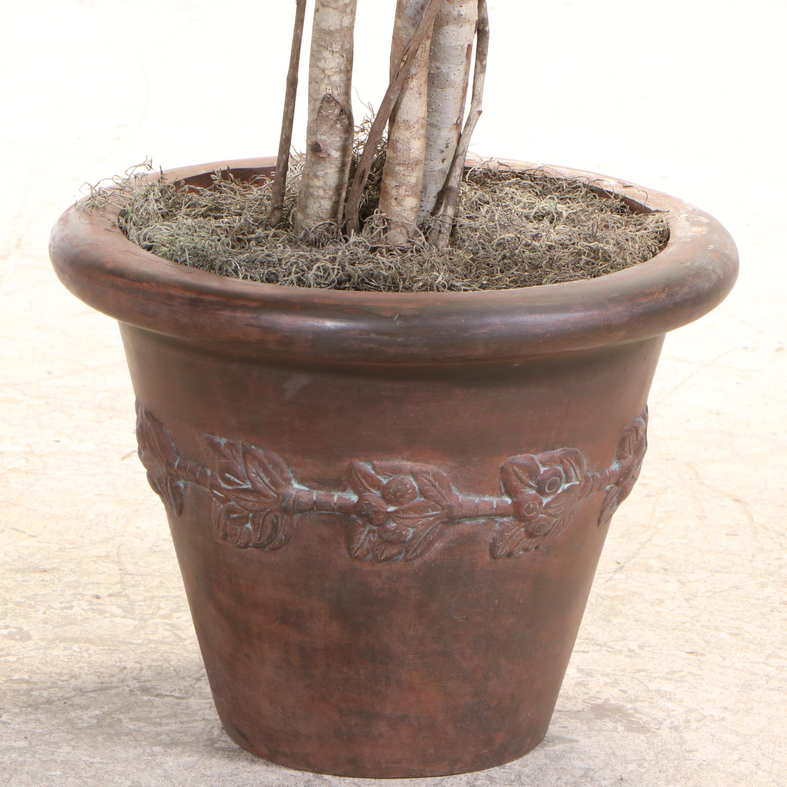 Artificial 7' Pre-Lit Ficus Tree