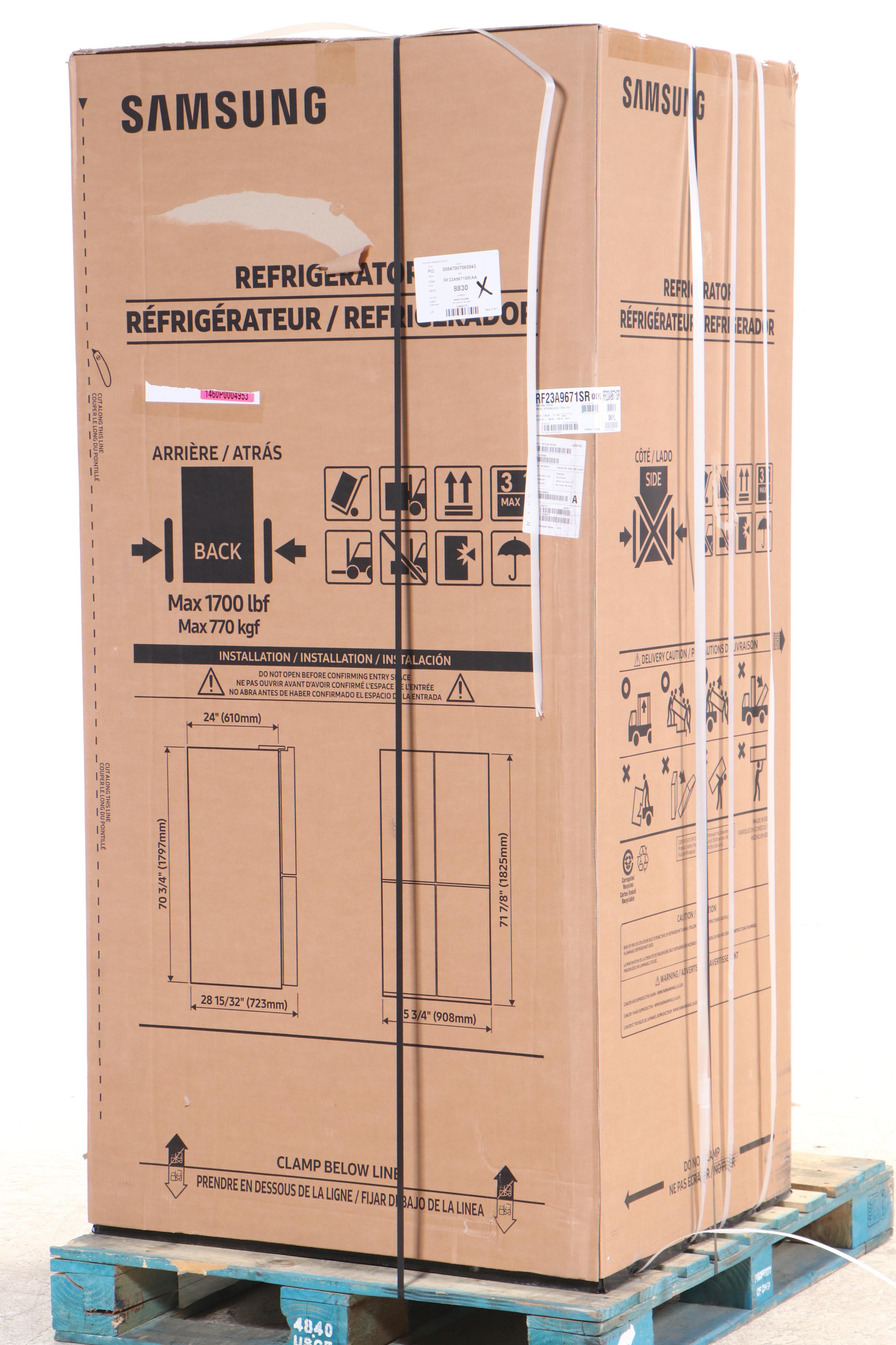 Samsung 23 Cu. Ft. Stainless Steel Smart Counter Depth Four-Door Refrigerator