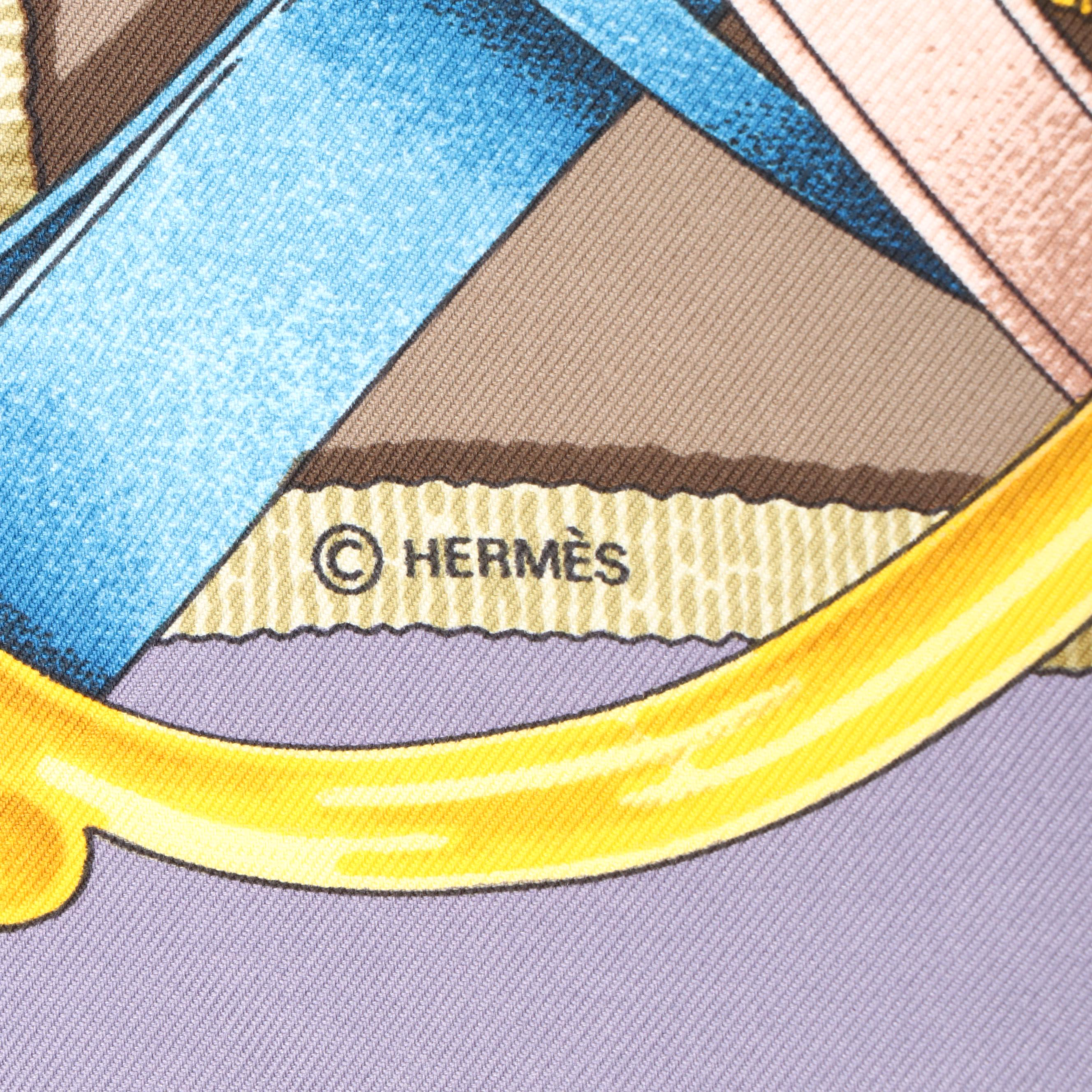 Hermès "Grand Manège" Silk Twill Scarf 90