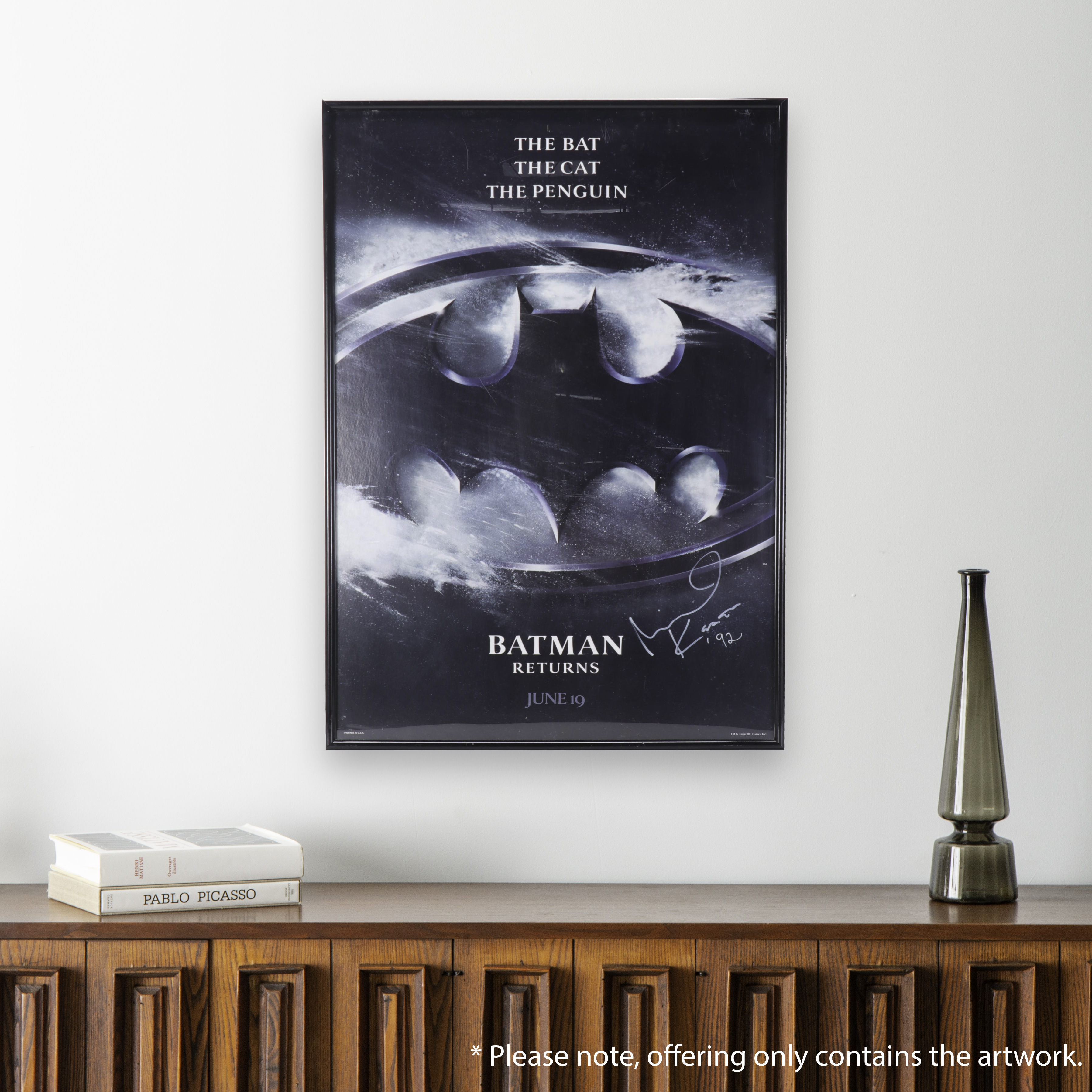 Michael Keaton Signed "Batman Returns" Framed Movie Poster, 1992