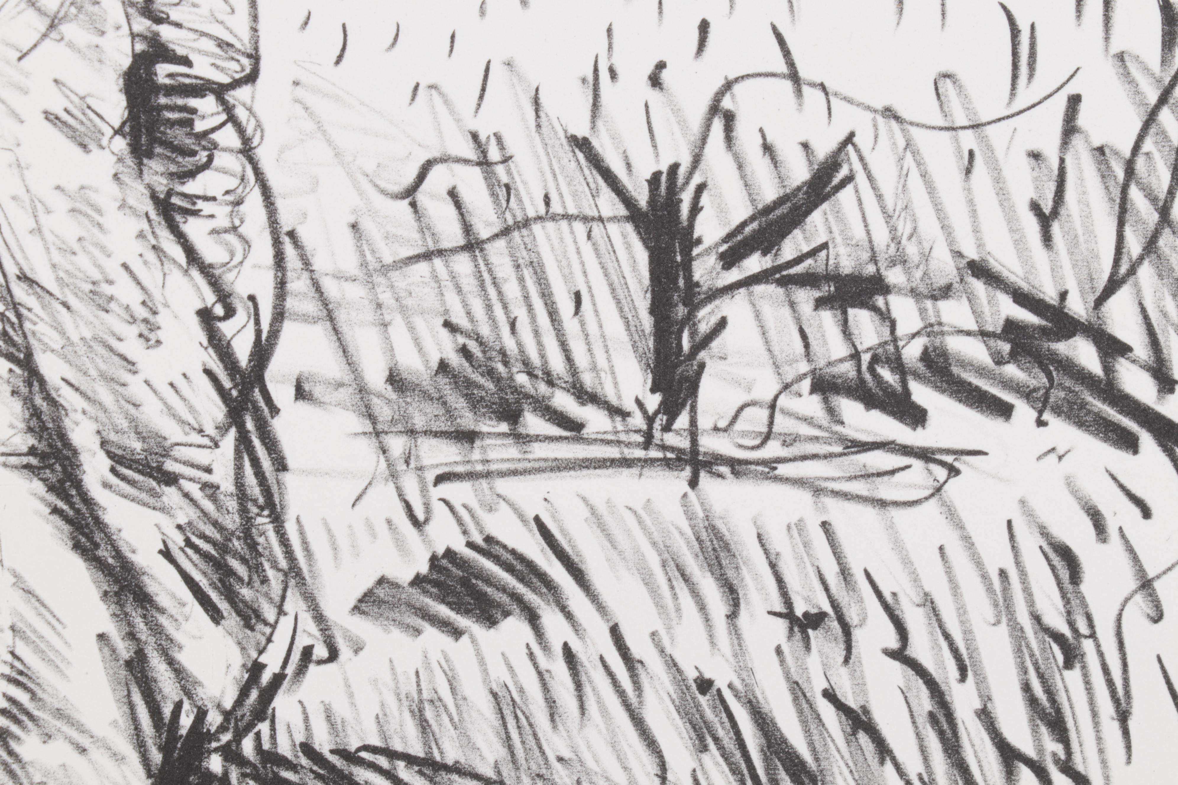 Sidney Chafetz Portrait Lithograph "Nathanael West," 1981