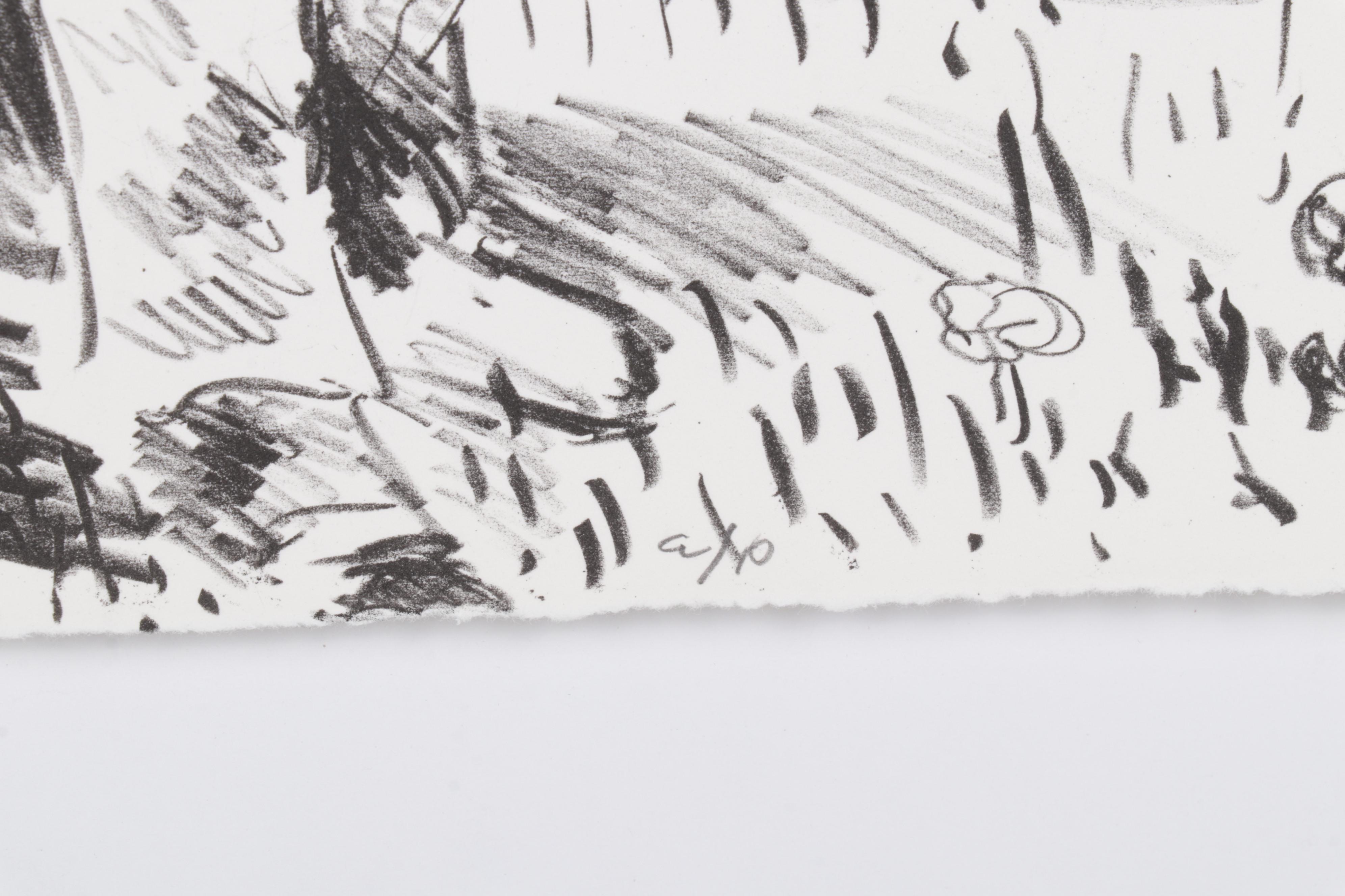 Sidney Chafetz Portrait Lithograph "Nathanael West," 1981