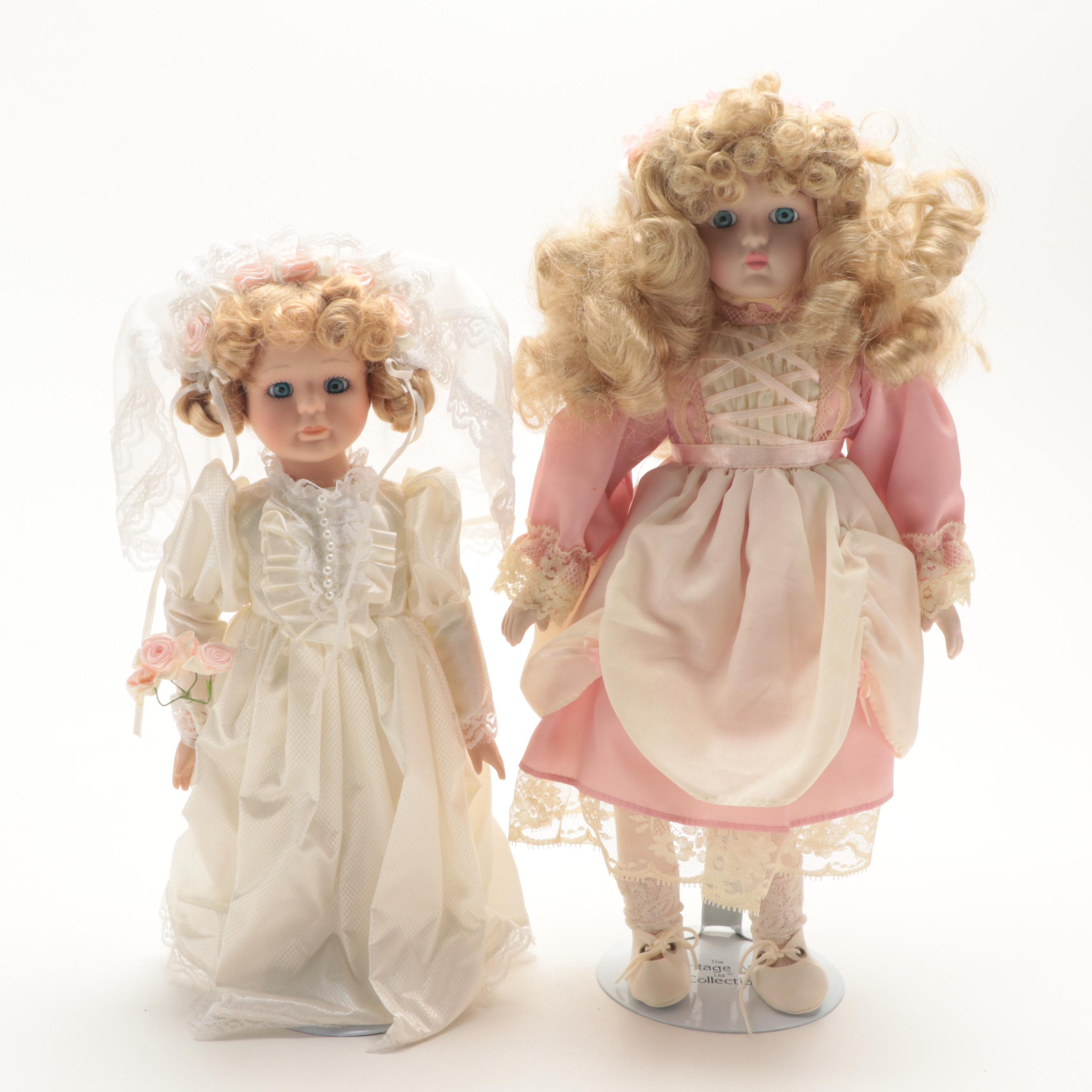 Heritage Mint, World Bazaars Inc, and Other Porcelain Dolls