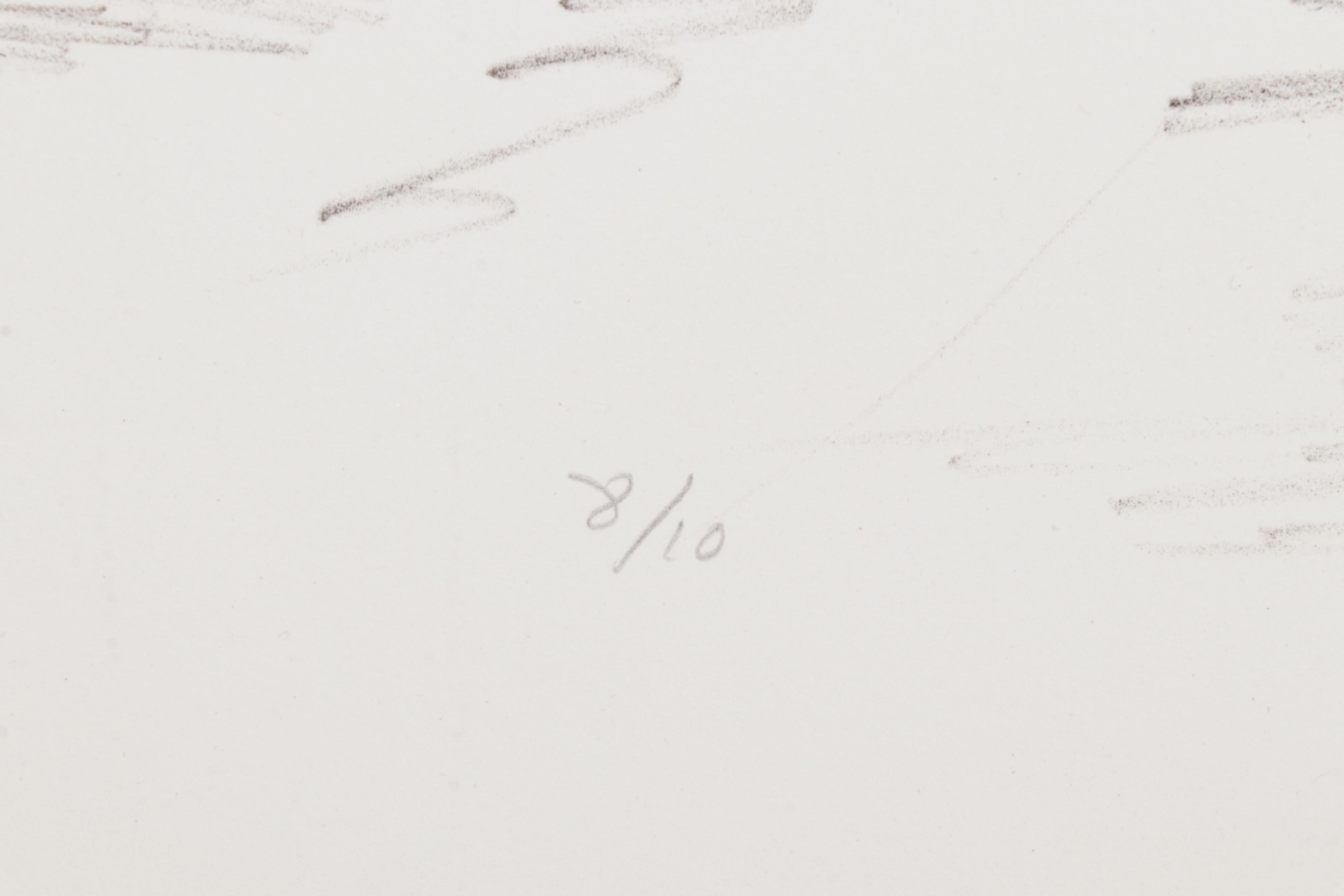 Sidney Chafetz Lithograph "Pickets," 1987