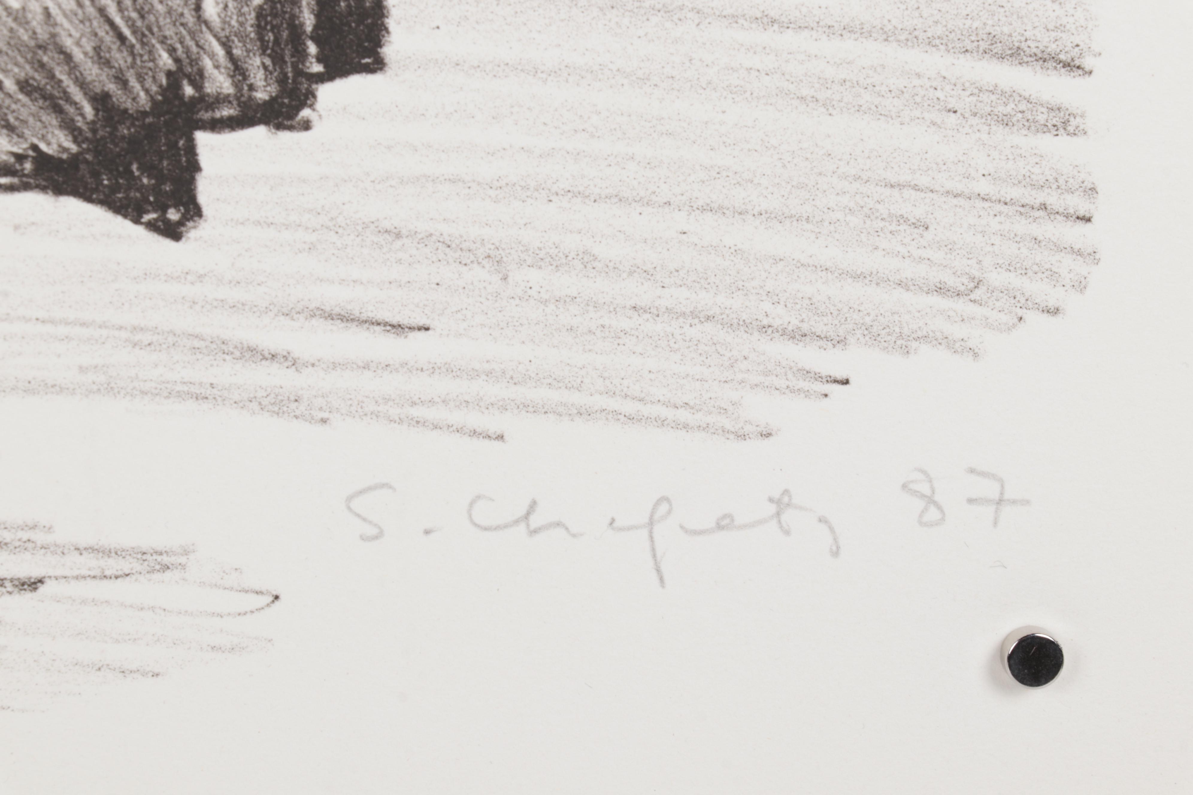 Sidney Chafetz Lithograph "Pickets," 1987