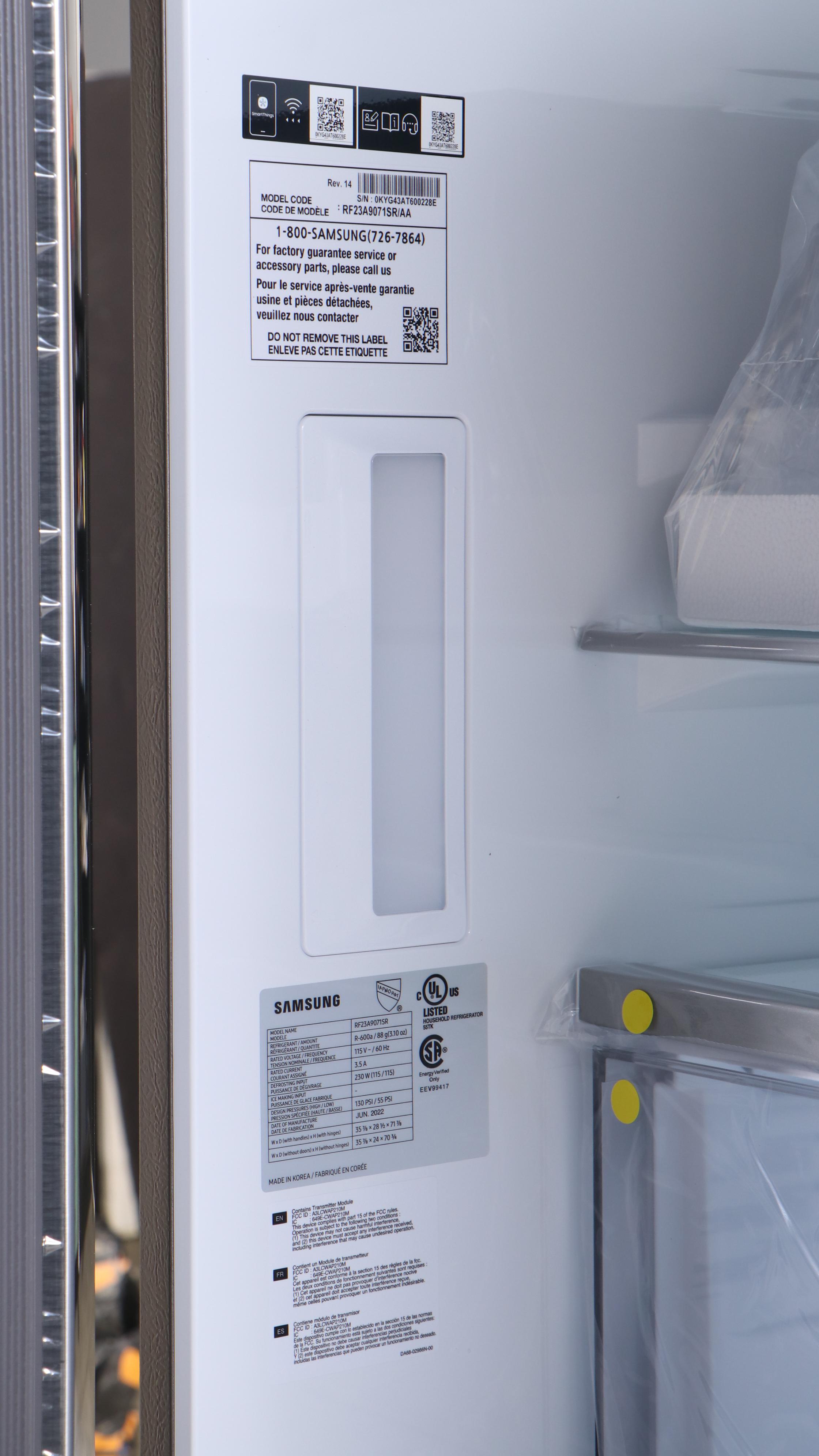 Samsung 23 Cu. Ft. Stainless Steel Smart Counter Depth Four-Door Refrigerator