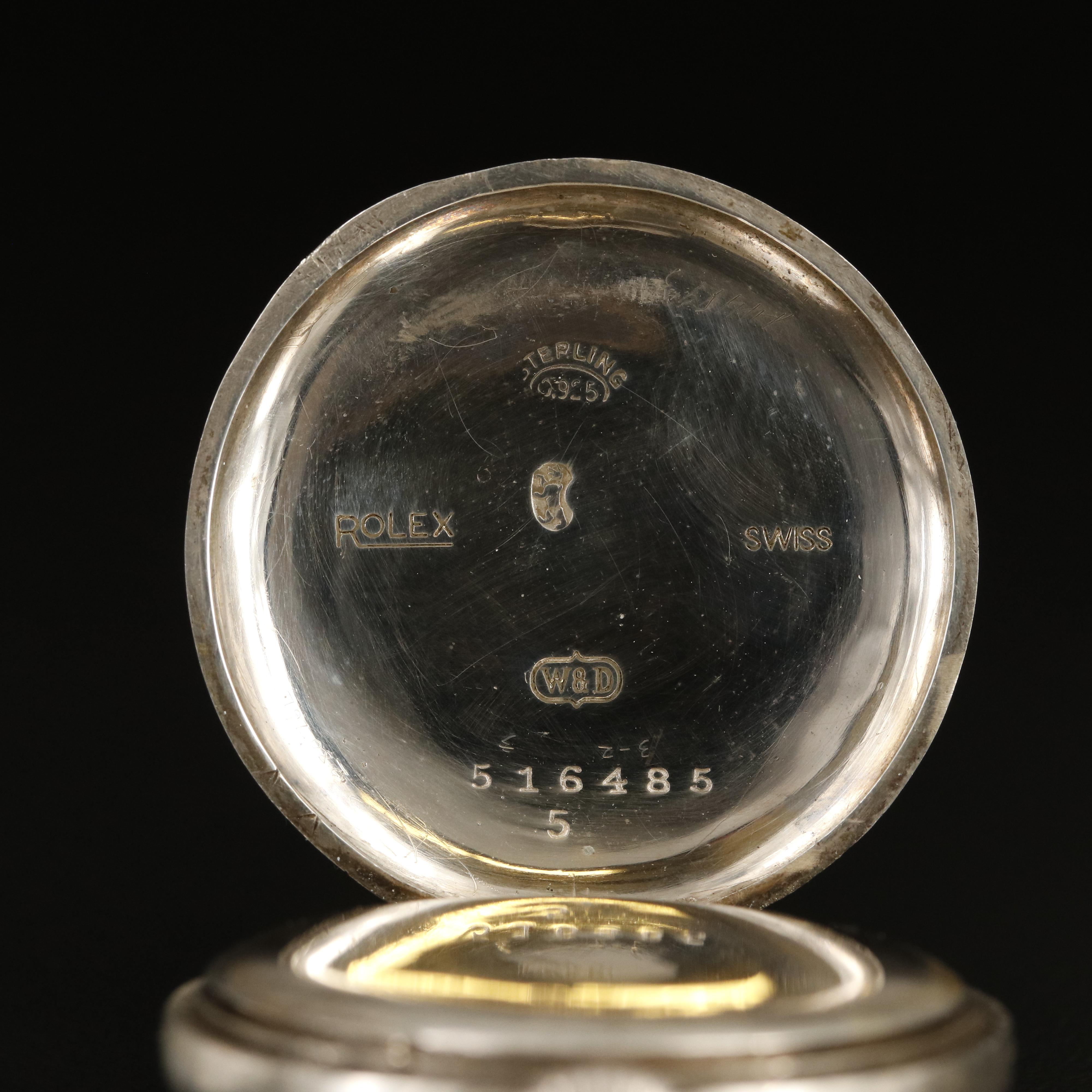 Vintage Rolex Rebberg Sterling Silver Customized Watch