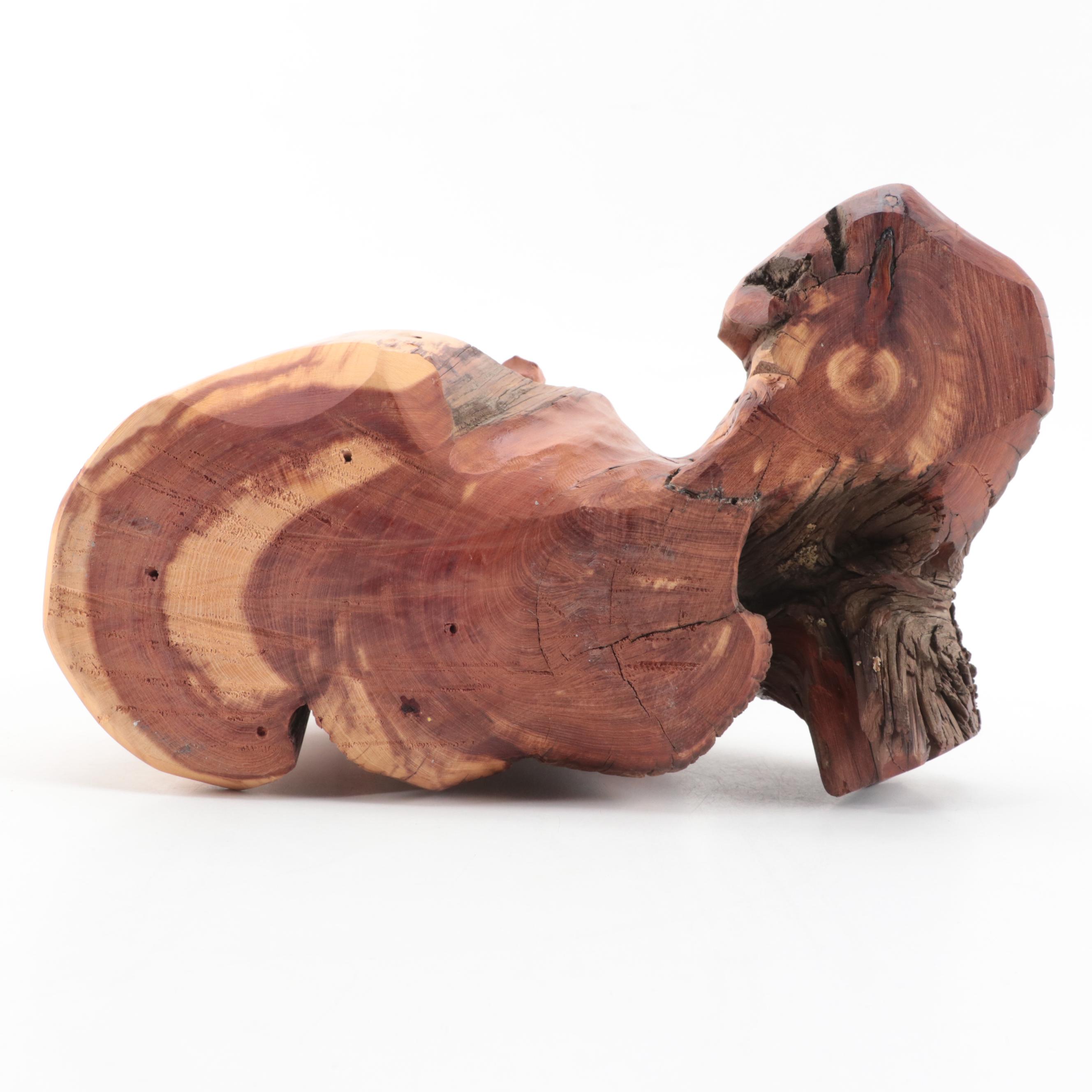 Stu Martin "Red Horse" Carved Wood Sculpture, 2003