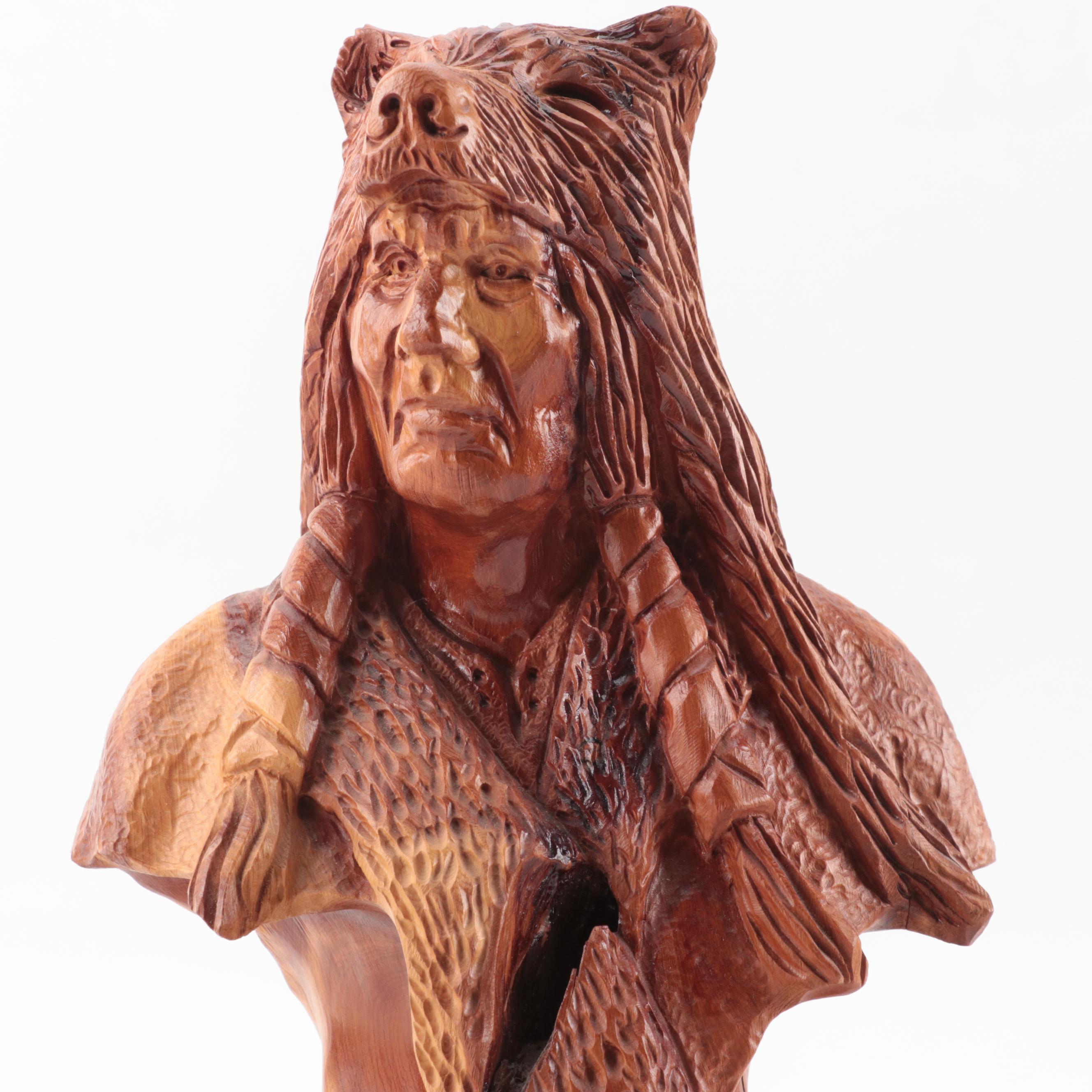 Stu Martin "Red Horse" Carved Wood Sculpture, 2003
