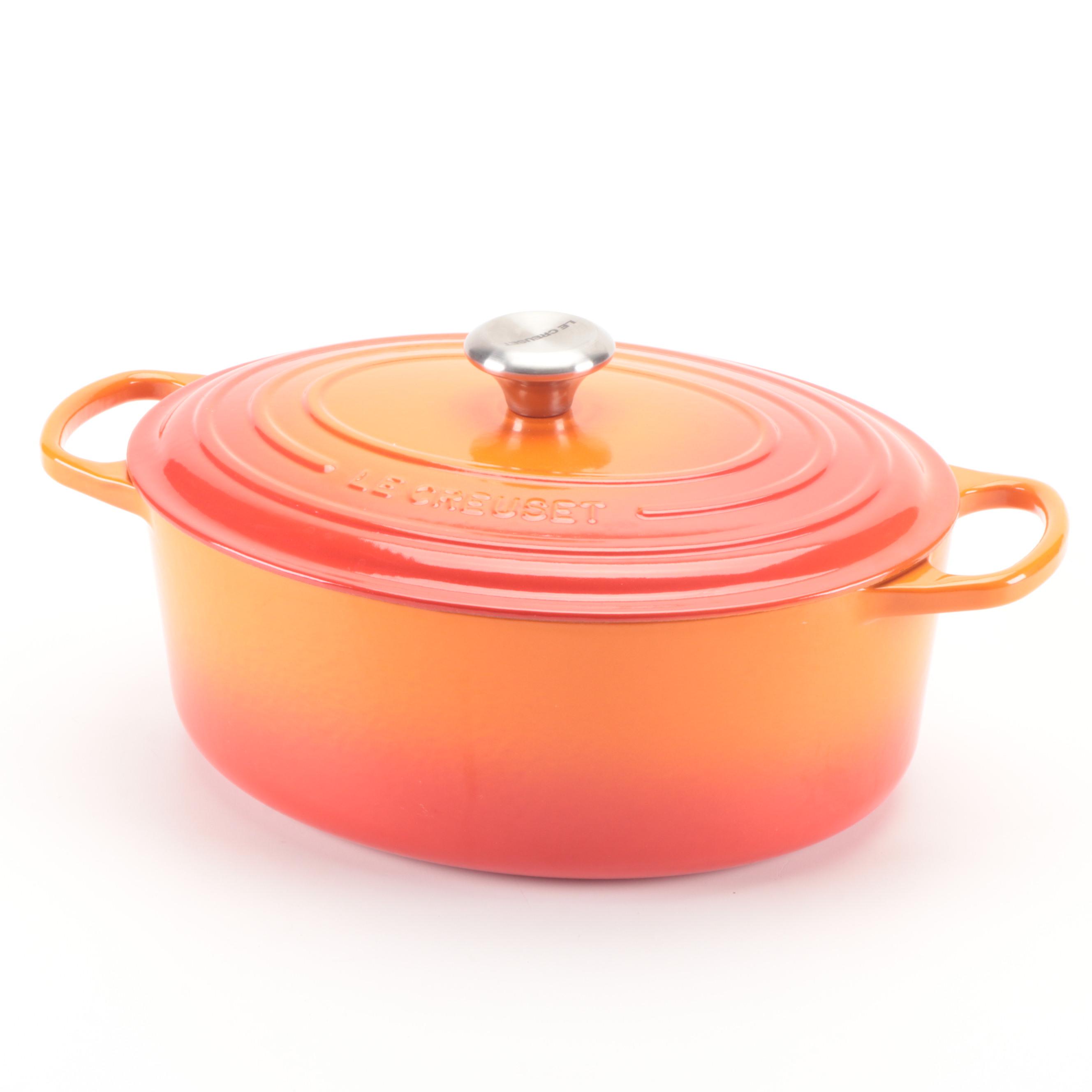 Le Creuset "Flame" Enameled Cast Iron 5 Quart Dutch Oven