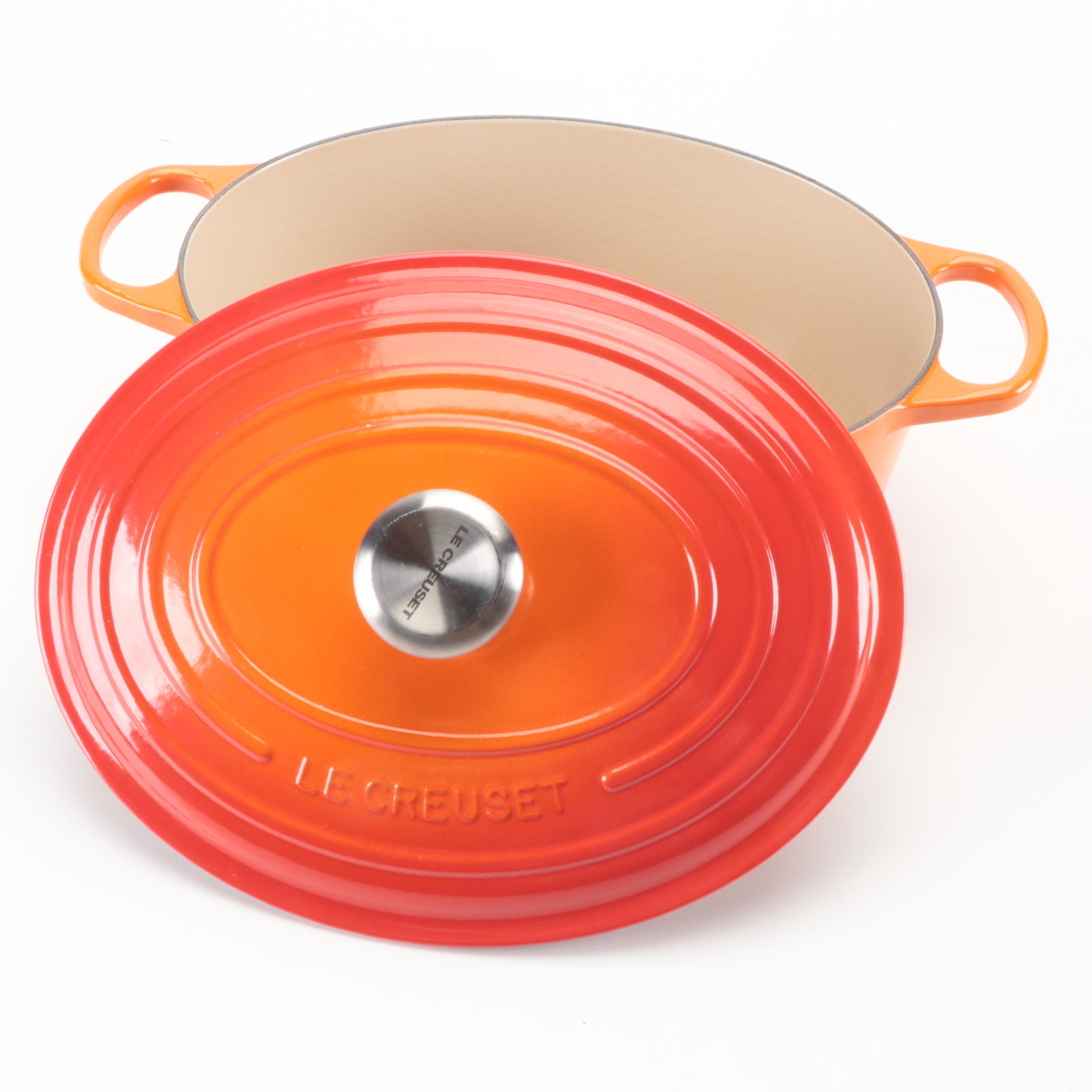 Le Creuset "Flame" Enameled Cast Iron 5 Quart Dutch Oven