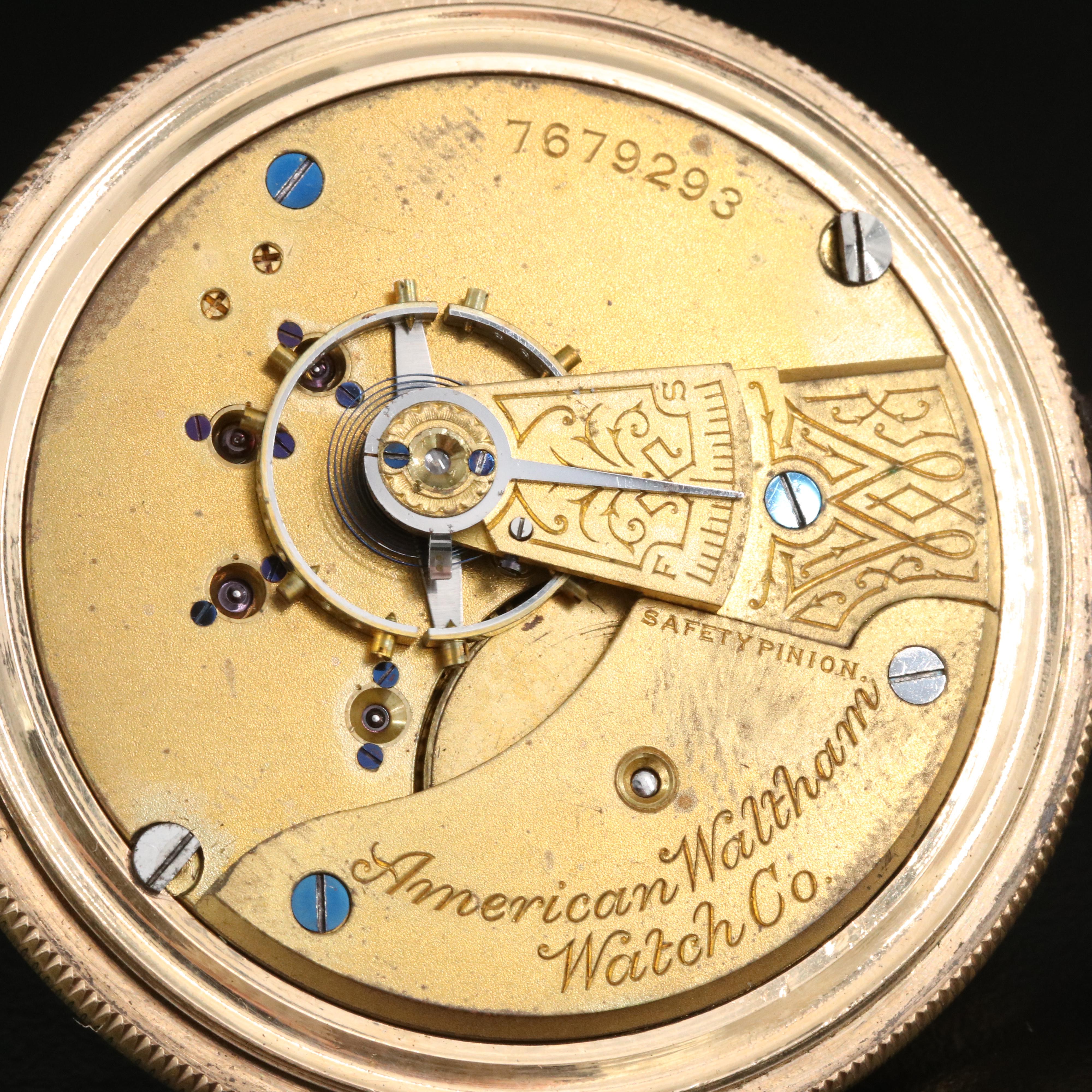 1896 Waltham Open Face Pocket Watch