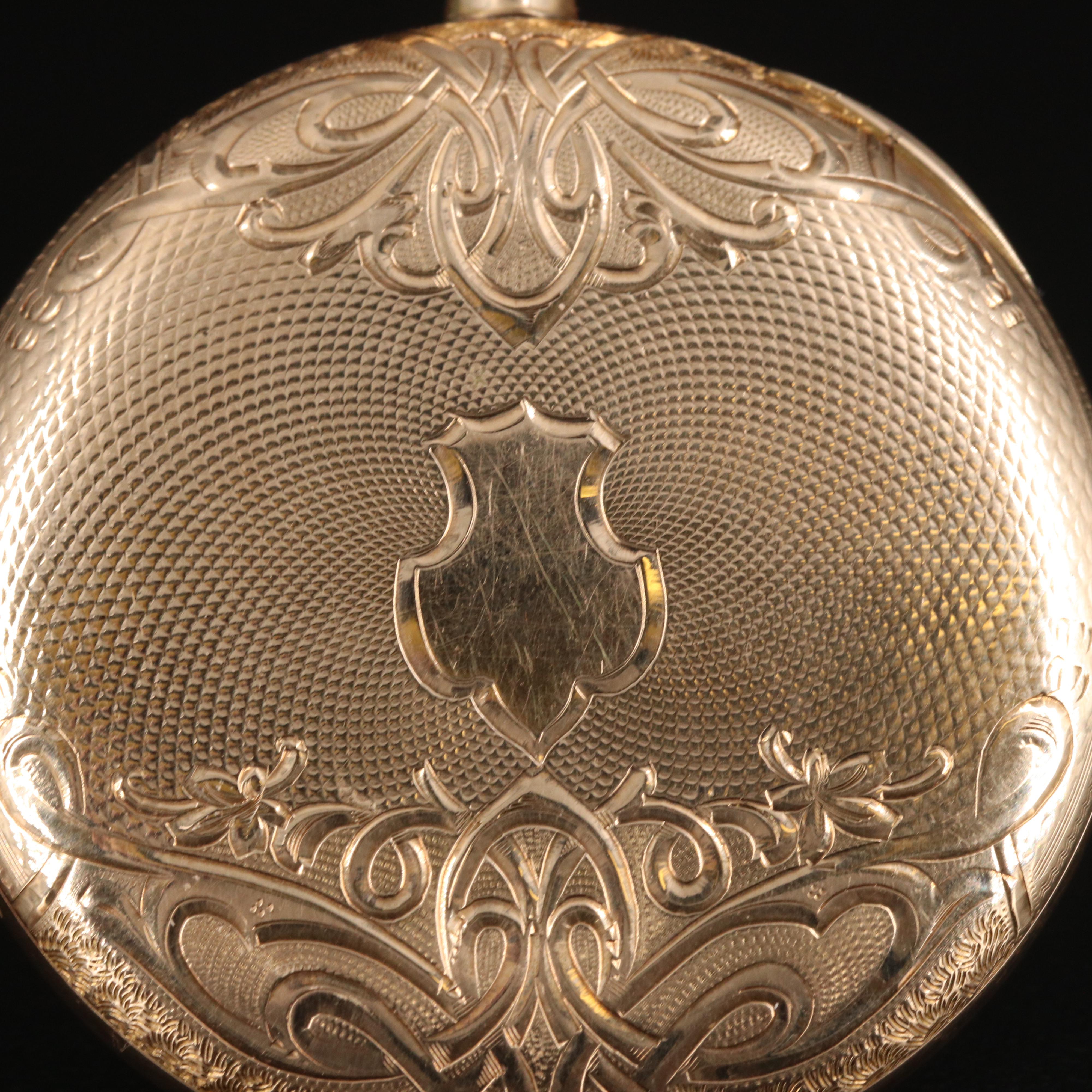 14K Elgin Open Face Pocket Watch