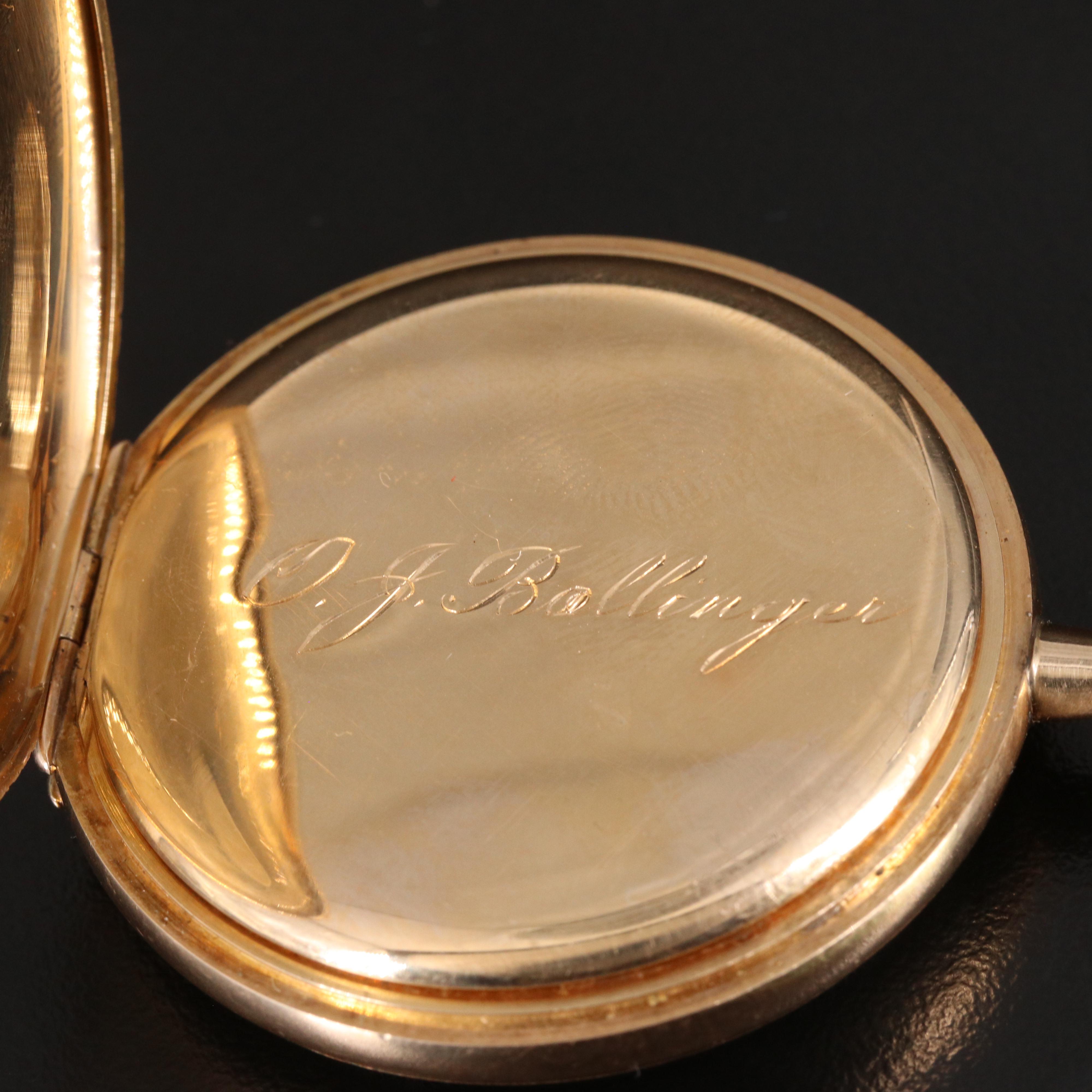 14K Elgin Open Face Pocket Watch