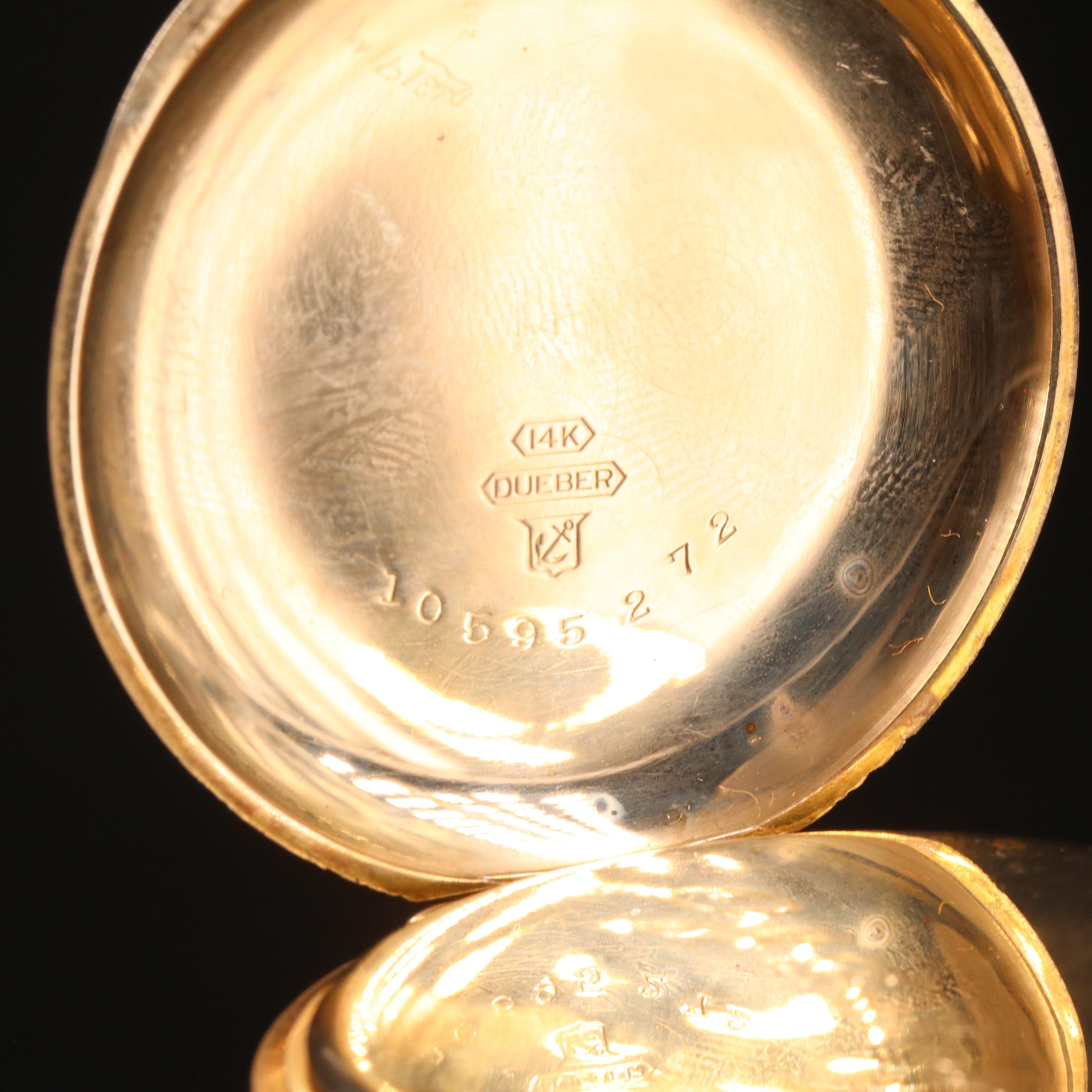 14K Elgin Open Face Pocket Watch