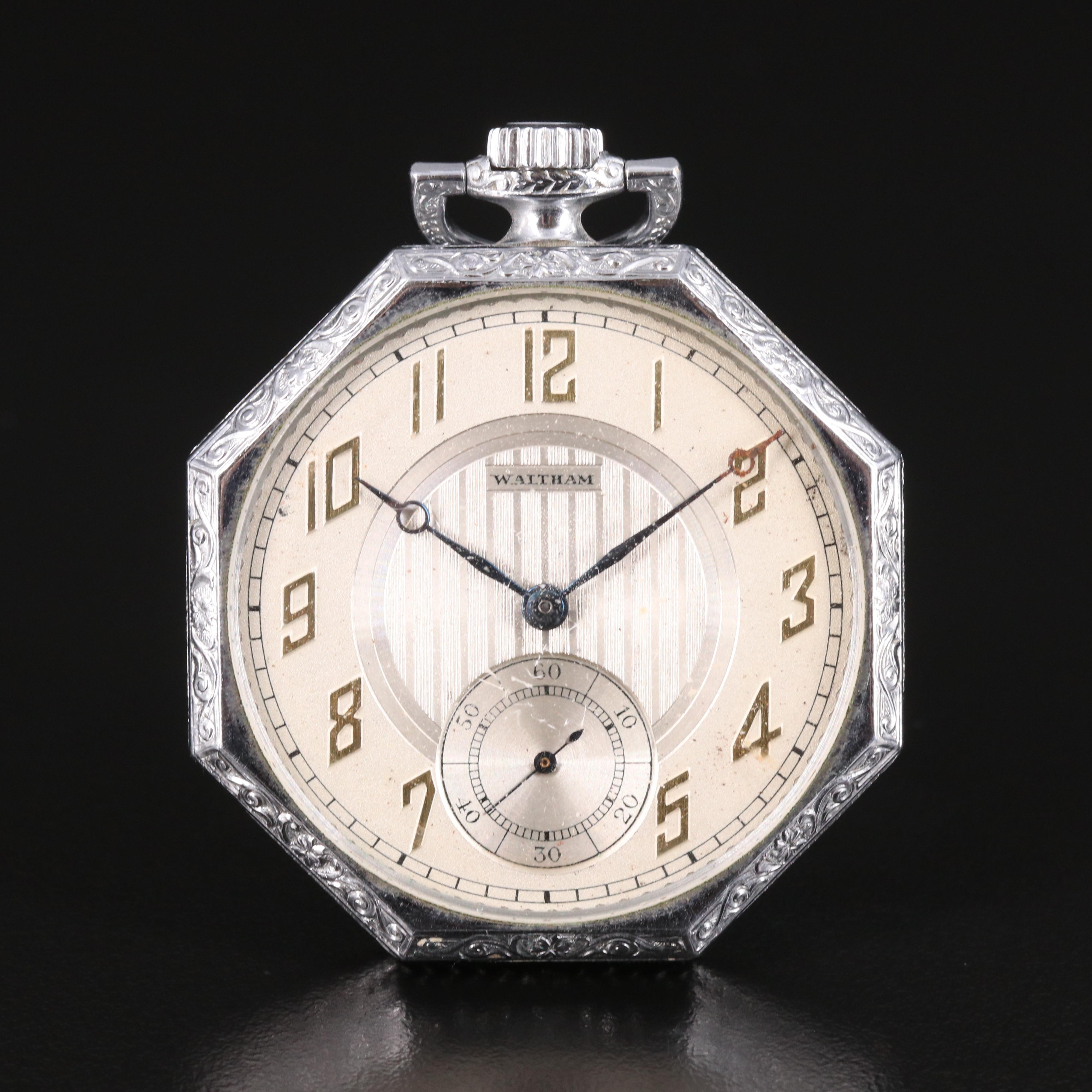 1929 Waltham Octagonal Pocket Watch