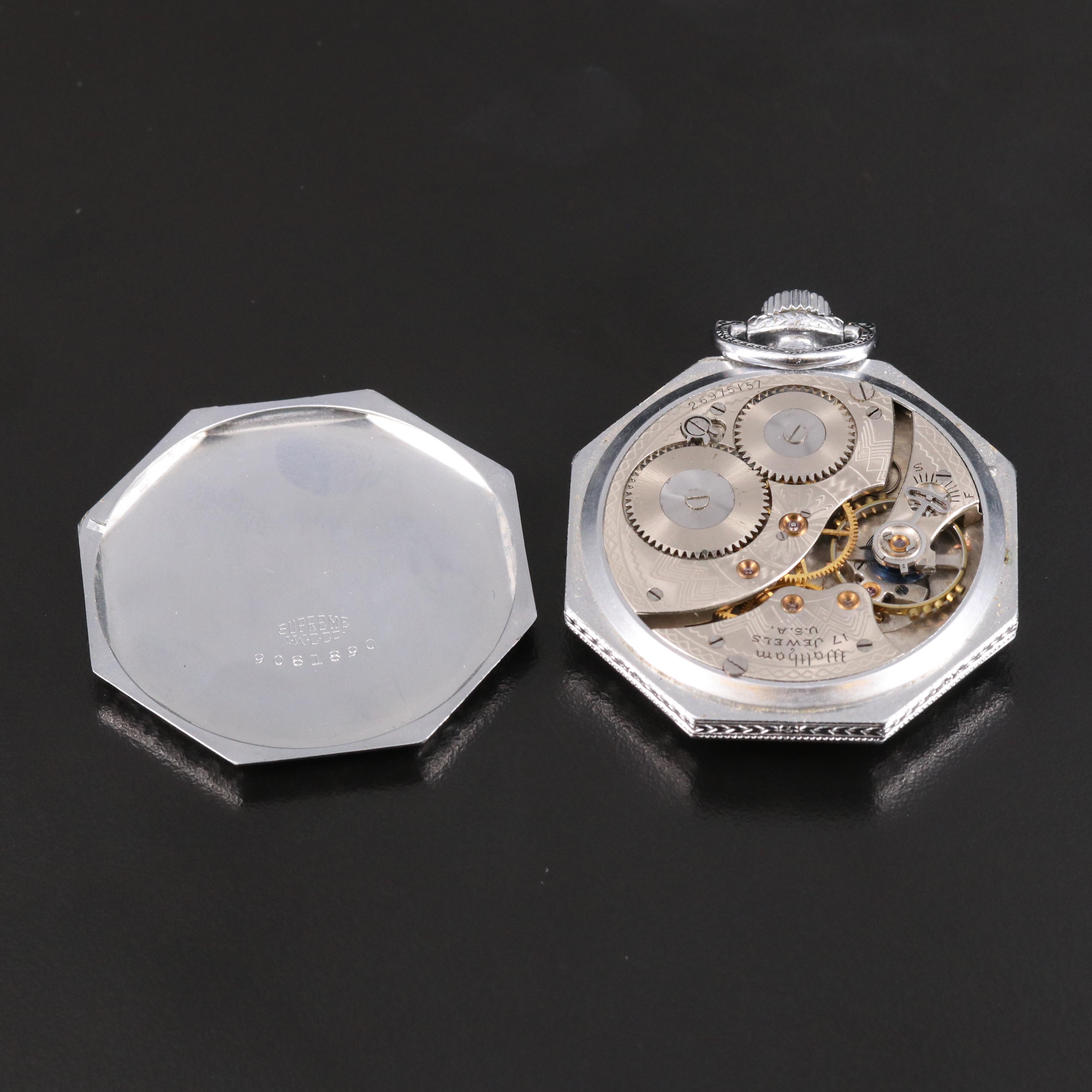 1929 Waltham Octagonal Pocket Watch