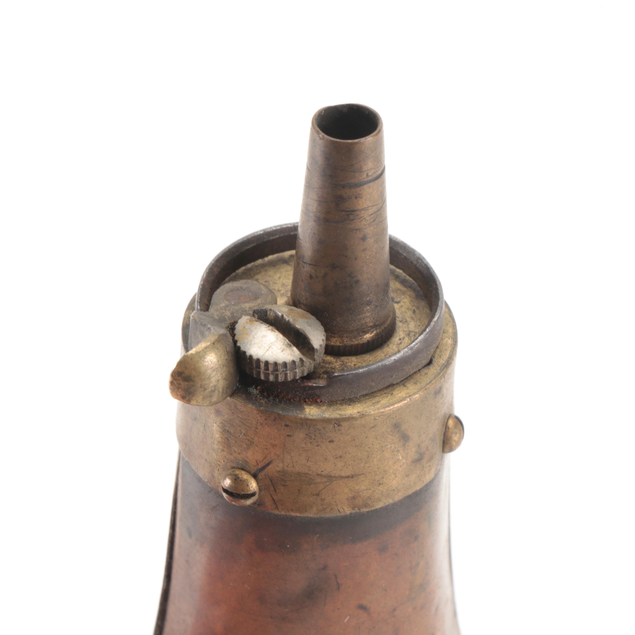 Copper and Brass Pocket Model Powder Flask